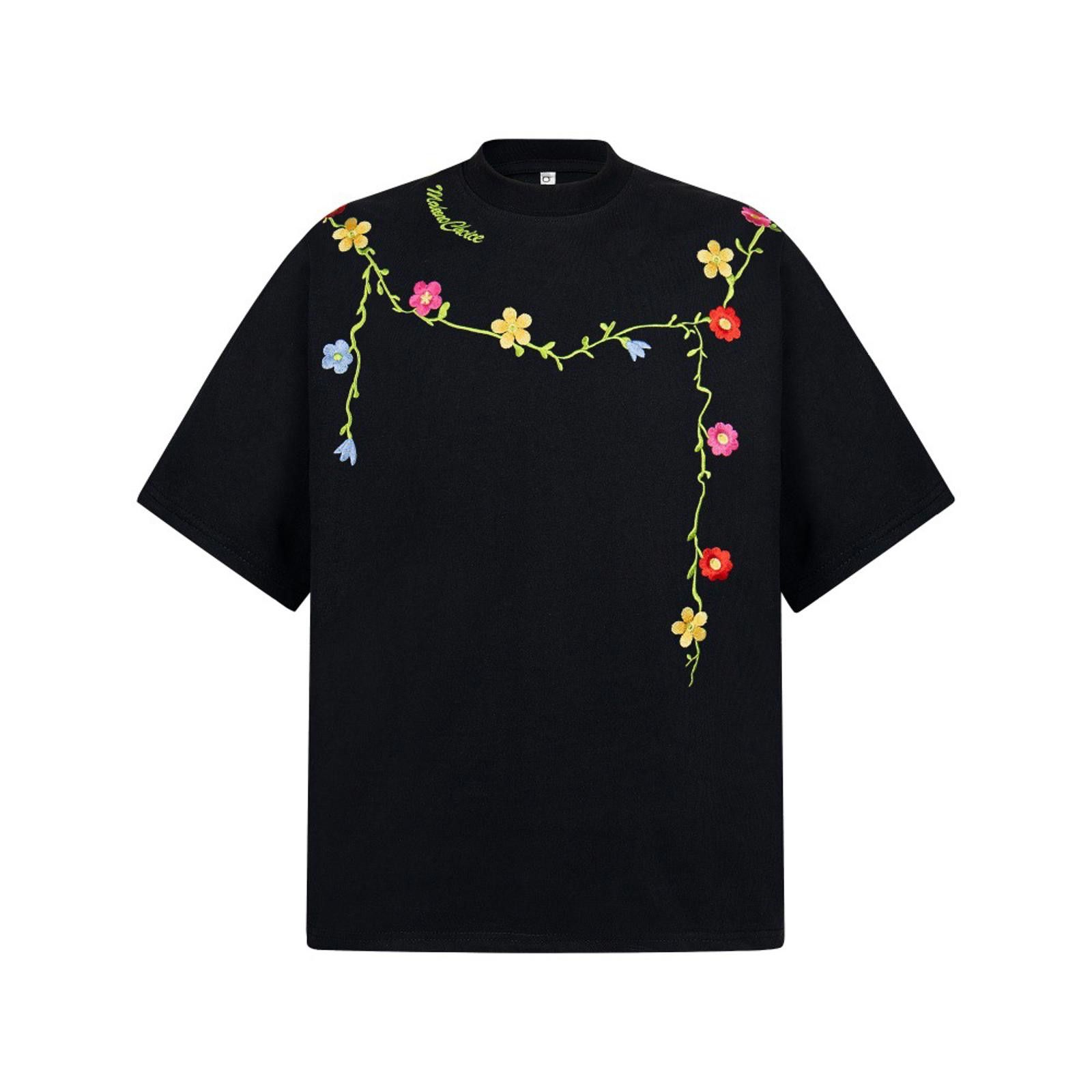 Other Embroidered Floral Black T-Shirt Size US M / EU 48-50 / 2 - 1 Thumbnail