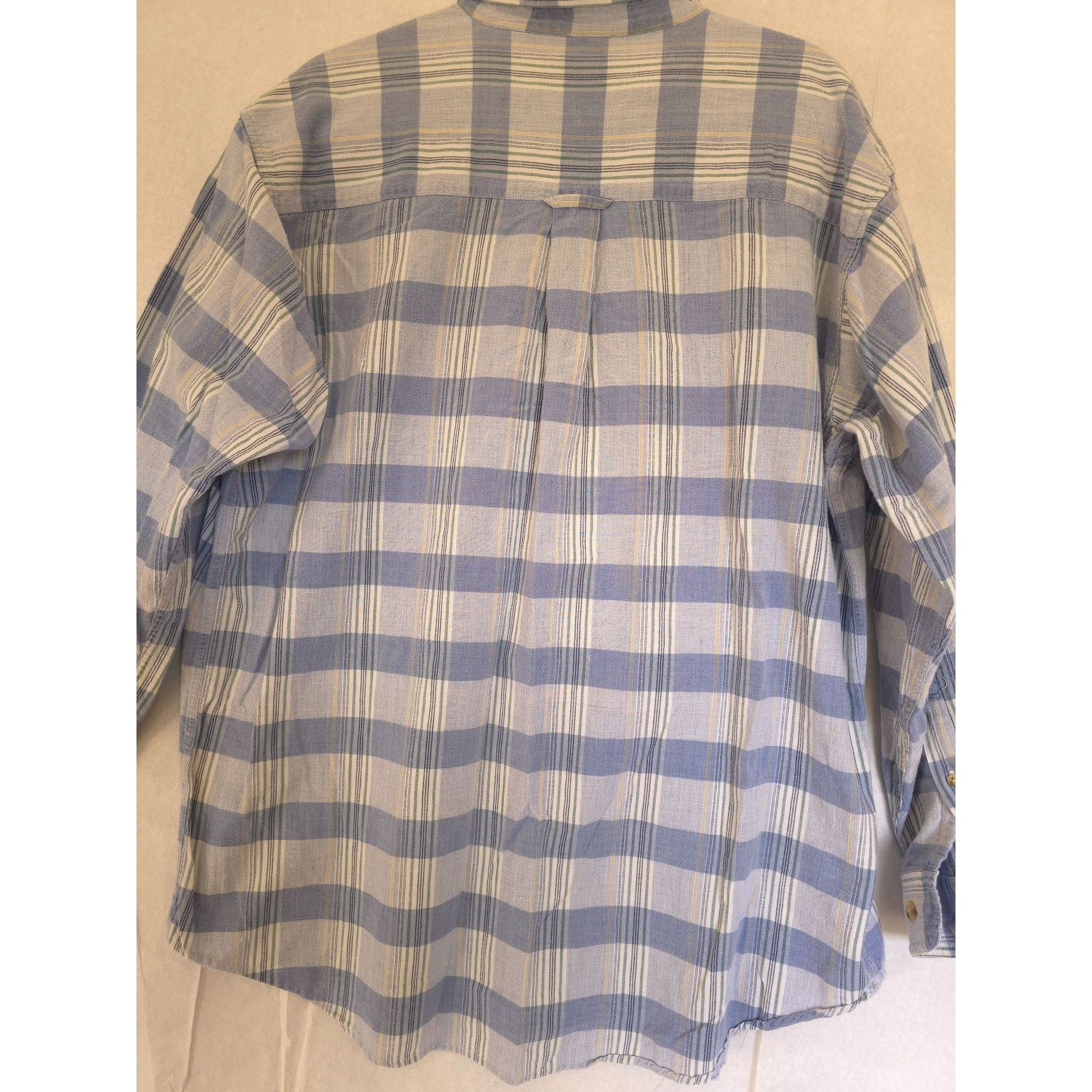 Other Grade A Jeans Men's 1X Blue Plaid Button-Down Shirt Made In Size US XL / EU 56 / 4 - 5 Thumbnail