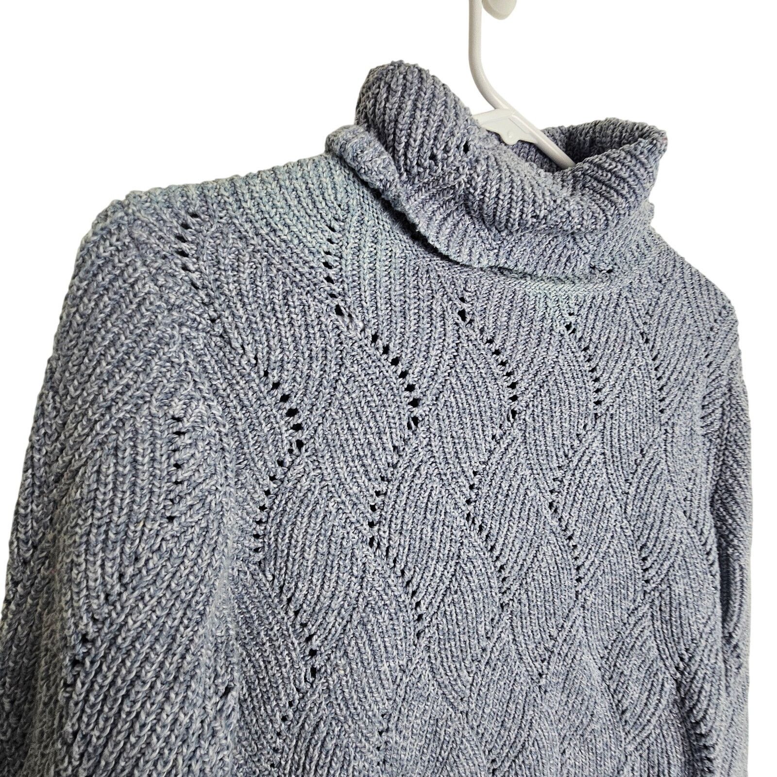 Other Sundance Blue Turtleneck Sweater Cotton Silk Blend Women M Size M / US 6-8 / IT 42-44 - 5 Thumbnail