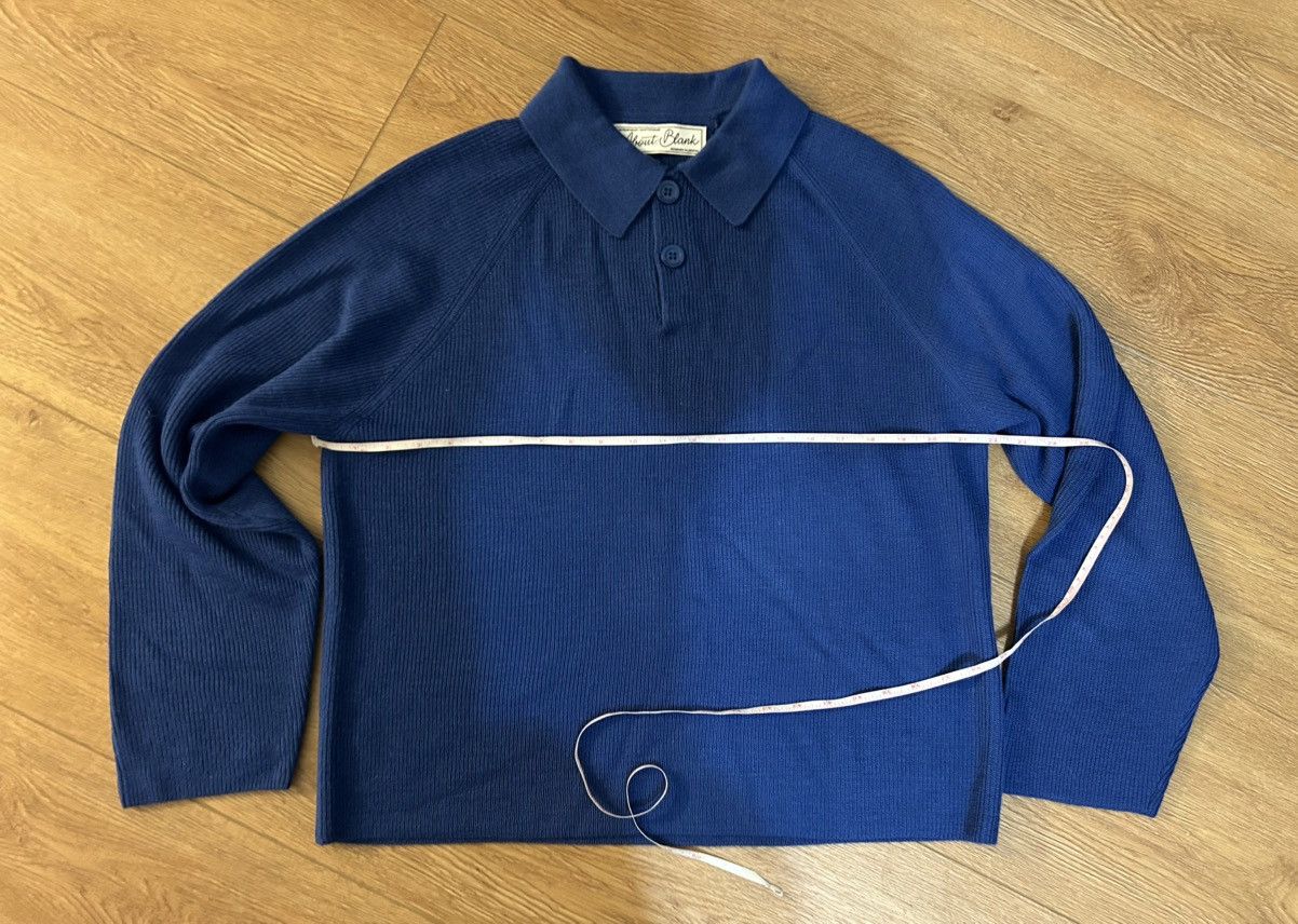 About:Blank About:blank Long Sleeve Knitted Polo Estate Blue Size US L / EU 52-54 / 3 - 3 Thumbnail