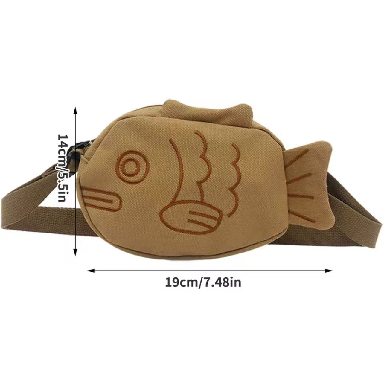 Other Fish Shape Canvas Messenger Bag Size ONE SIZE - 9 Thumbnail