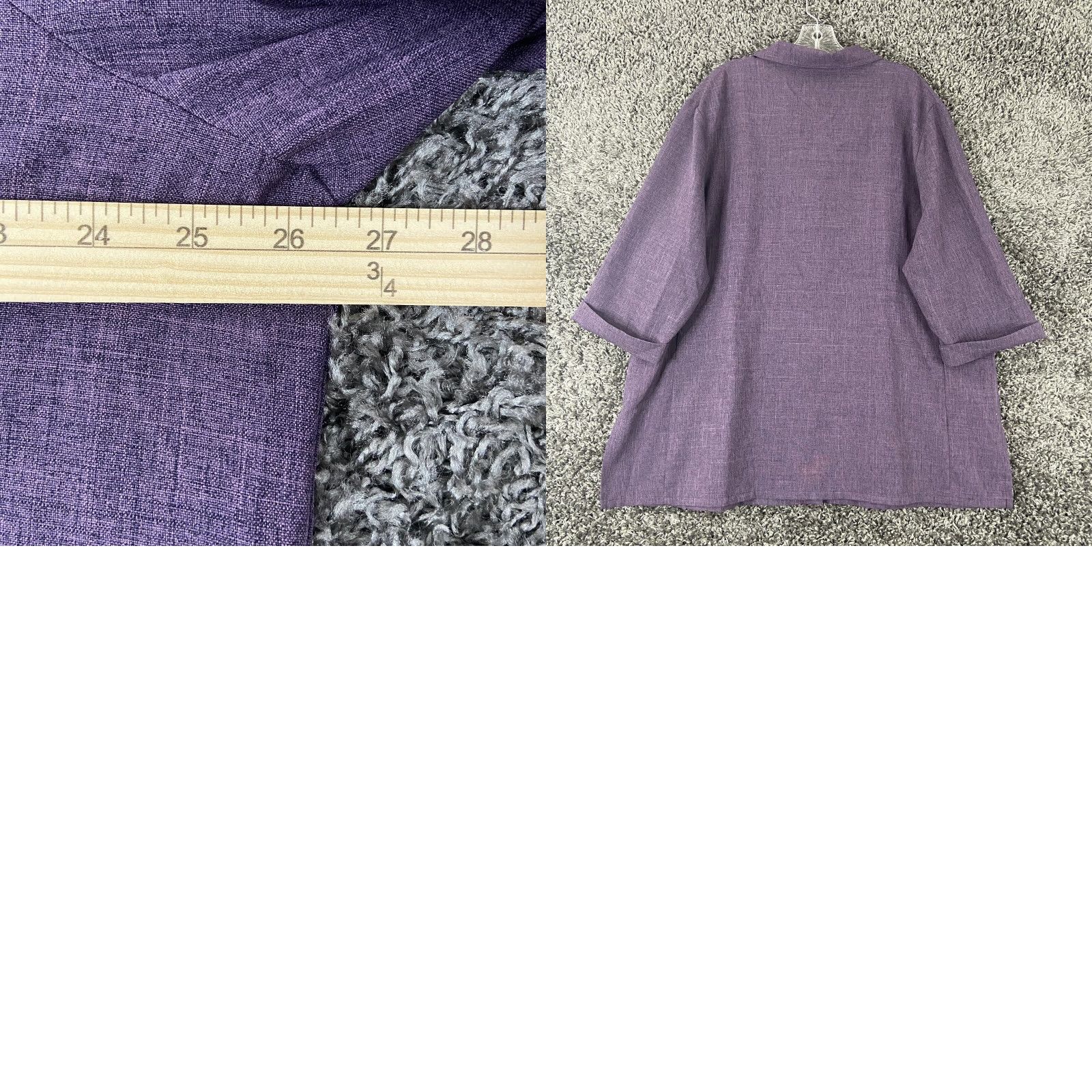 Vintage Pride & Joy Blouse Button Up Women 20W Purple, Plus Size, blouse, Women, 20W Size 3XL / US 20-22 - 8 Thumbnail