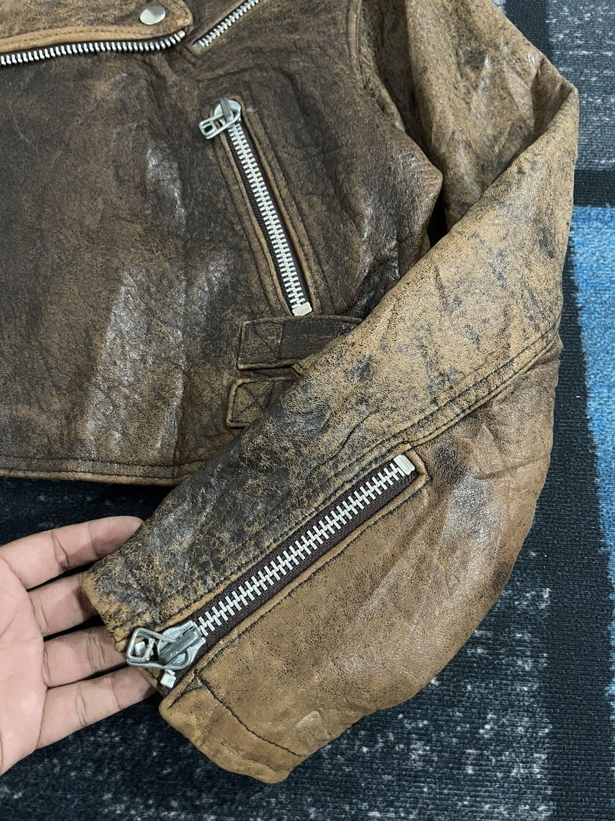 Vintage Wind Armor Indian Motorcyle Leather Jacket Size US L / EU 52-54 / 3 - 7 Thumbnail