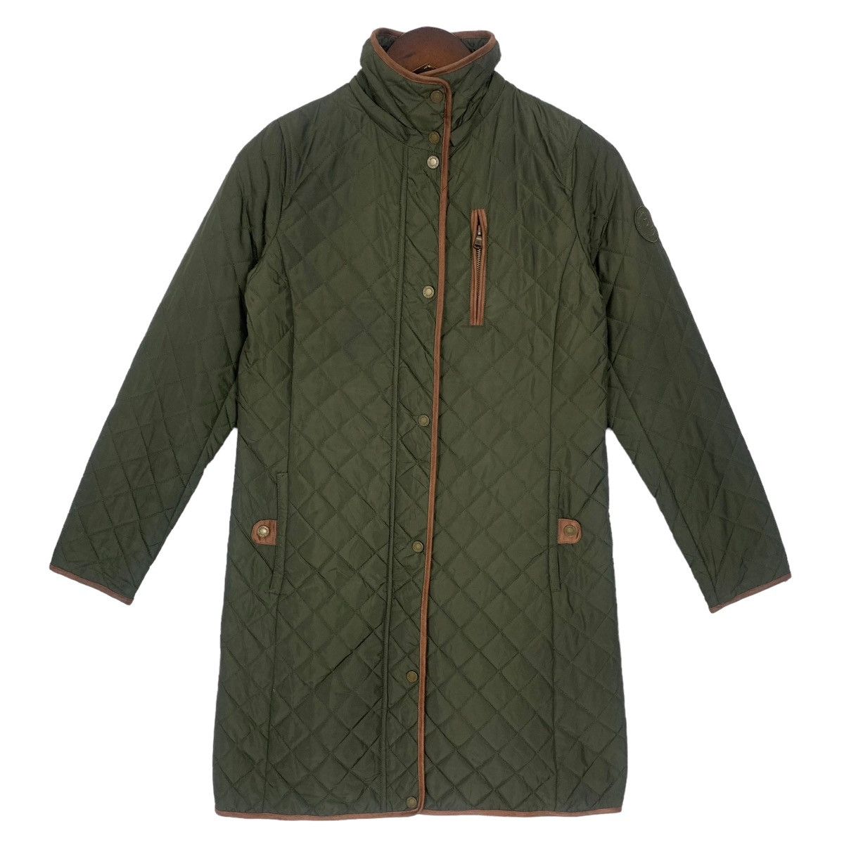 Designer Ralph Lauren designer Luxury Quilted Puffer Long Jacket Size XXS / US 00 / IT 34 - 1 Thumbnail