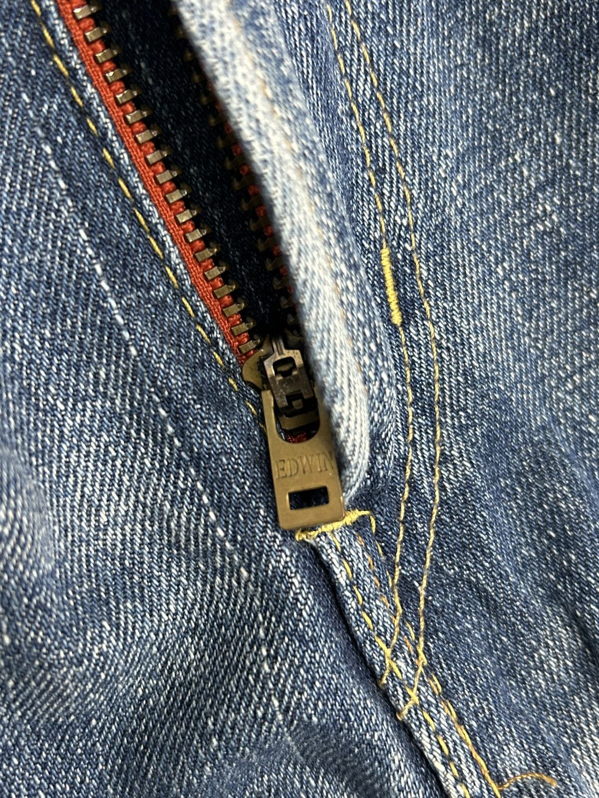 Edwin Edwin 505z Selvedge Buckle Back Baggy Denim Orange Tab Size US 35 - 17 Thumbnail