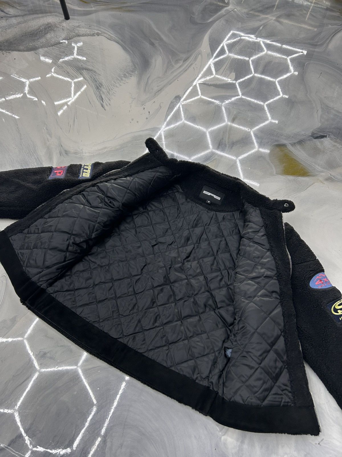 Sp5der Sp5der Black Sherpa Hunter Moto Jacket Zip Up Size M Size US M / EU 48-50 / 2 - 11 Thumbnail