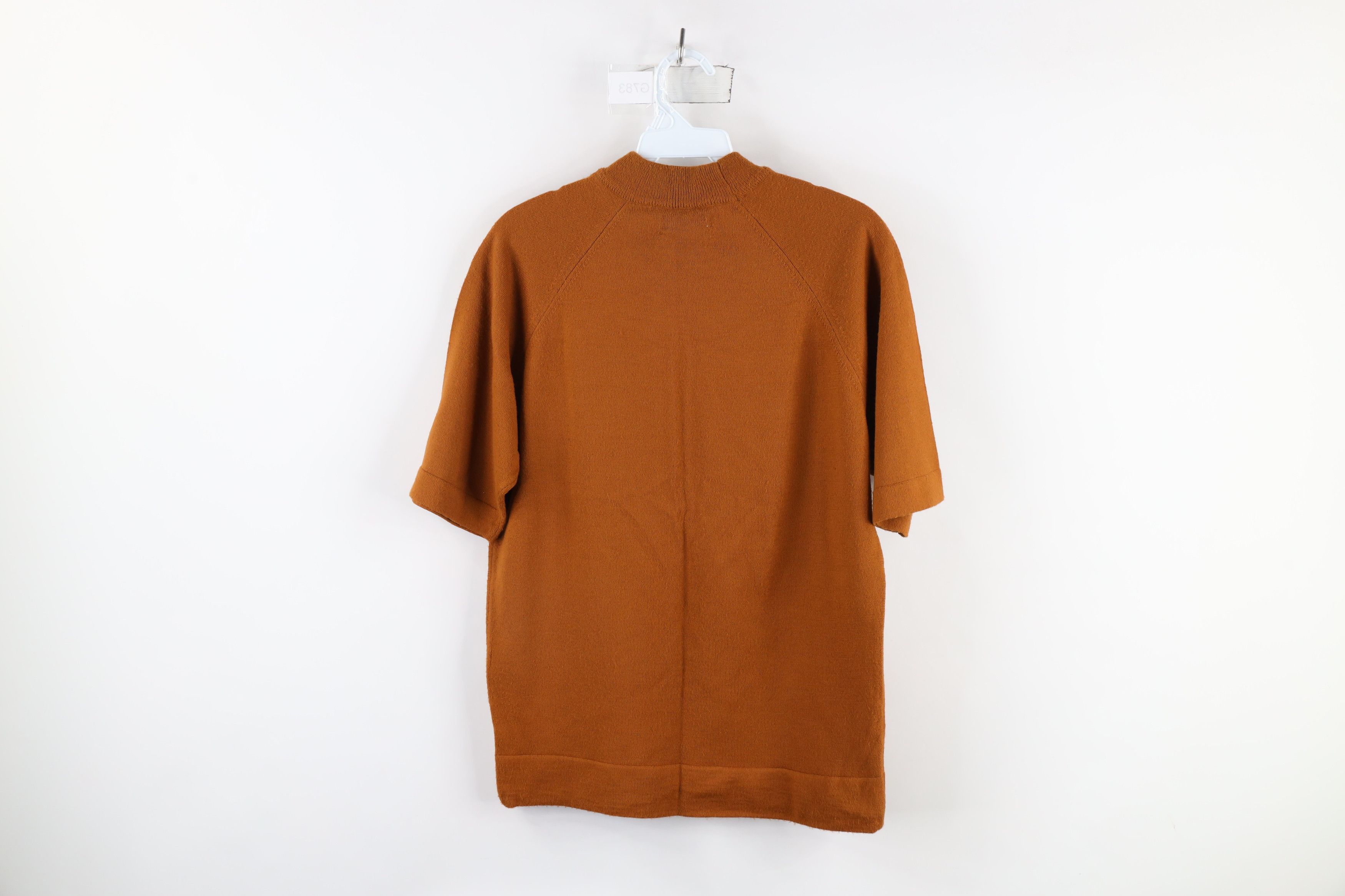 Vintage Vintage 50s 60s Streetwear Short Sleeve Sweater Brown USA Size US S / EU 44-46 / 1 - 6 Thumbnail