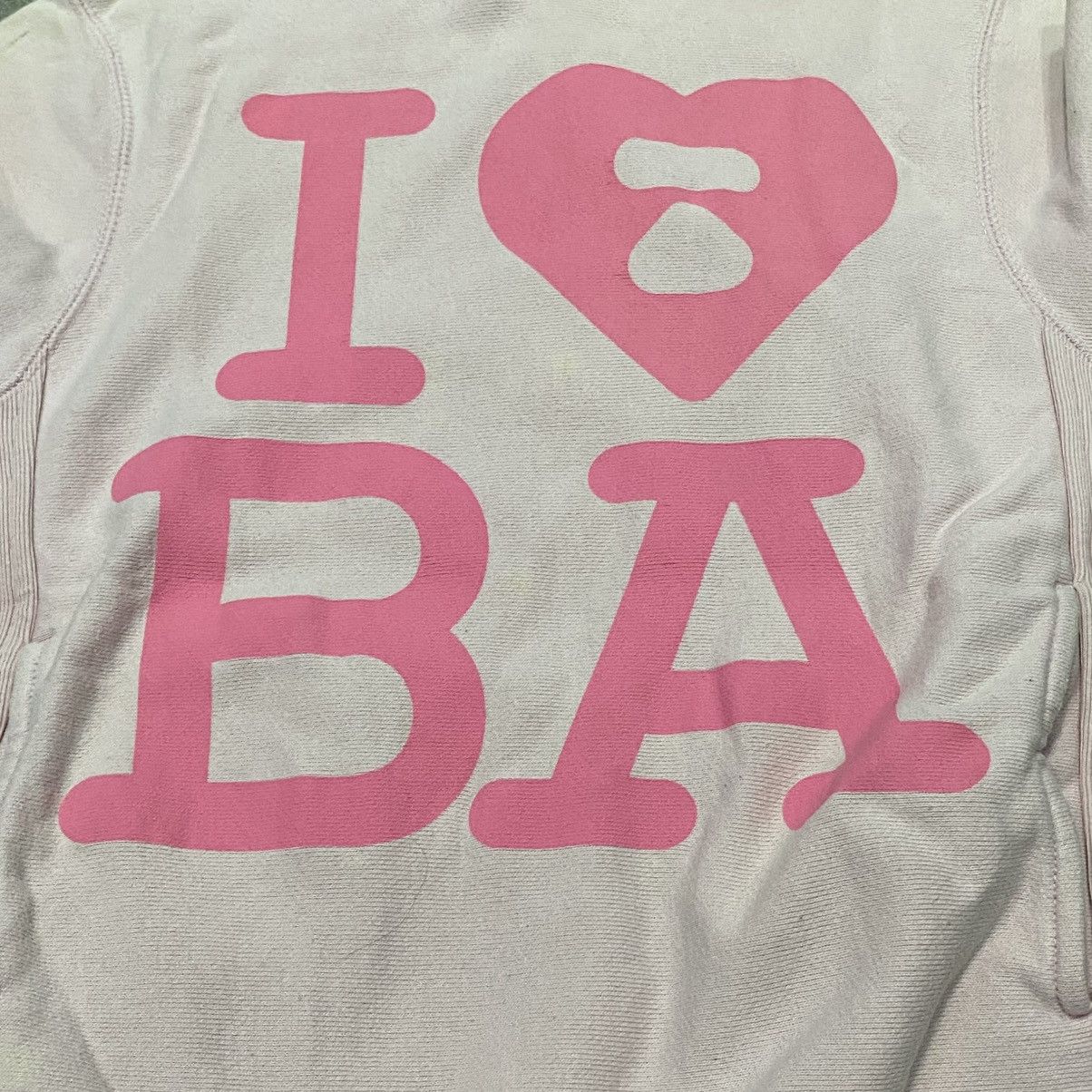 Bape Bape I Love BA Hoodie Pink Size XXS / US 00 / IT 34 - 4 Thumbnail