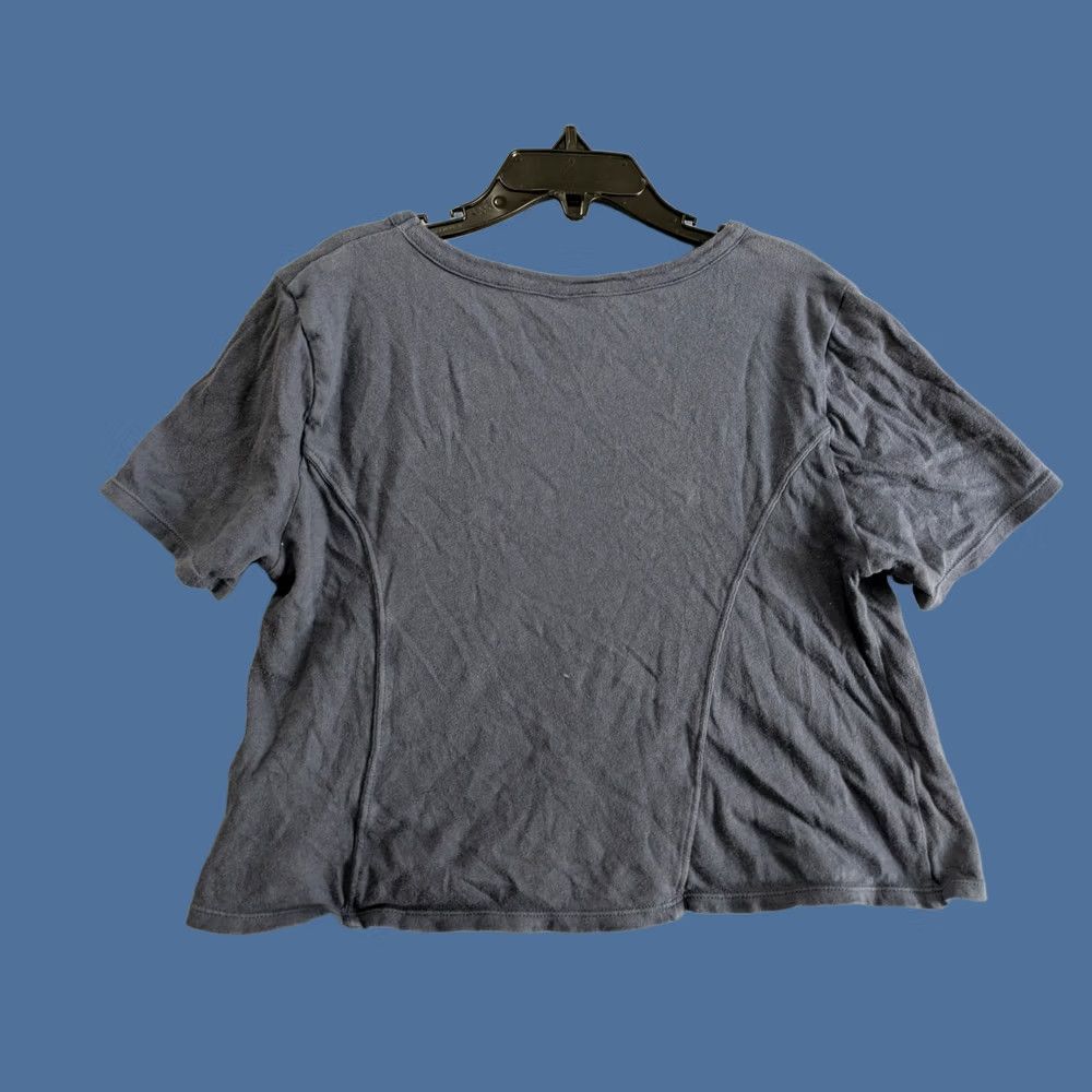Free People Free People Blouse Womens XS Crew Neck Short Sleeve Front Pocket Oversized Gray Size XS / US 0-2 / IT 36-38 - 1 Thumbnail