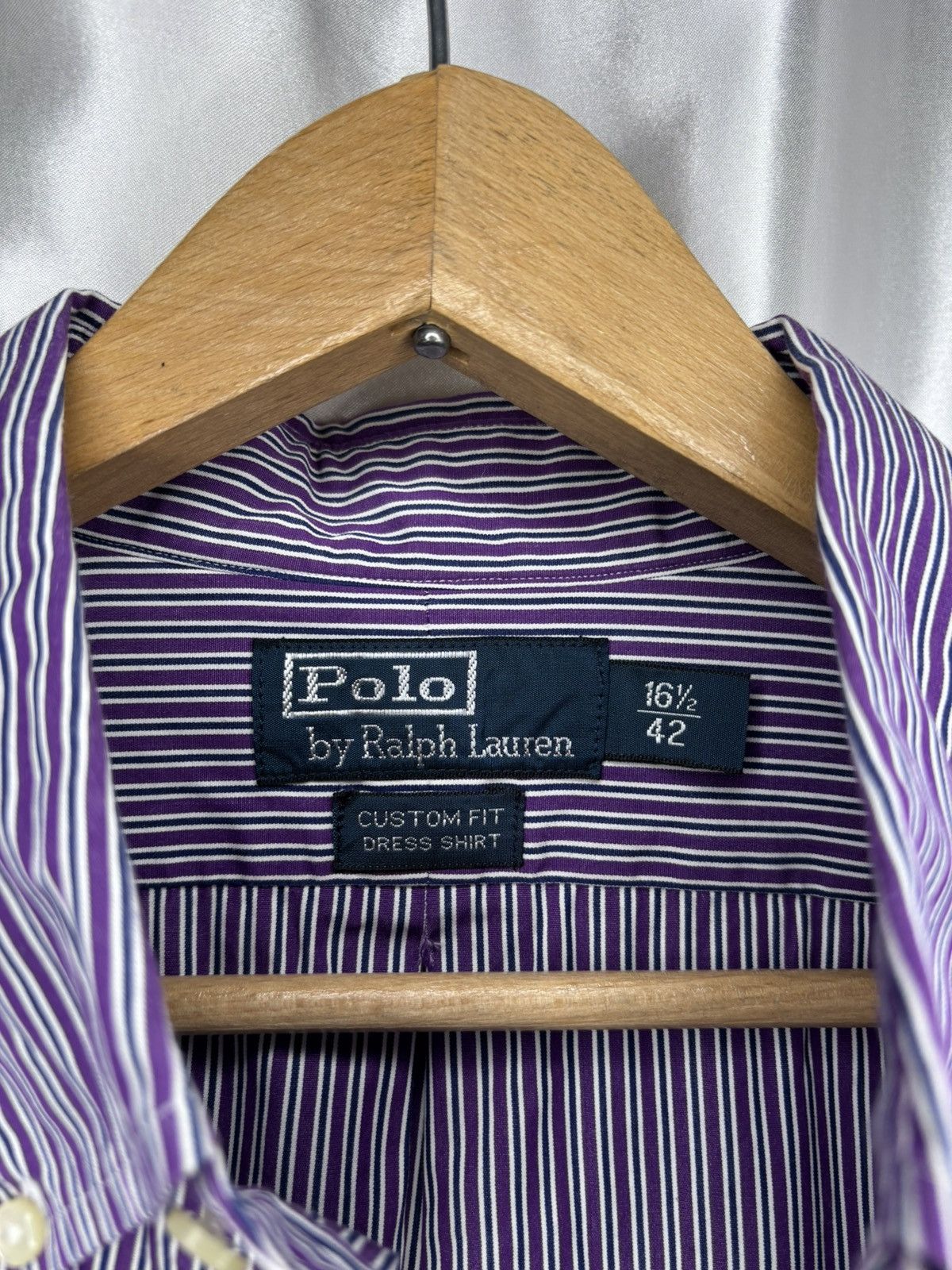 Polo Ralph Lauren × Ralph Lauren × Vintage vintage purple striped button up shirt Polo Ralph Lauren Size US L / EU 52-54 / 3 - 5 Thumbnail