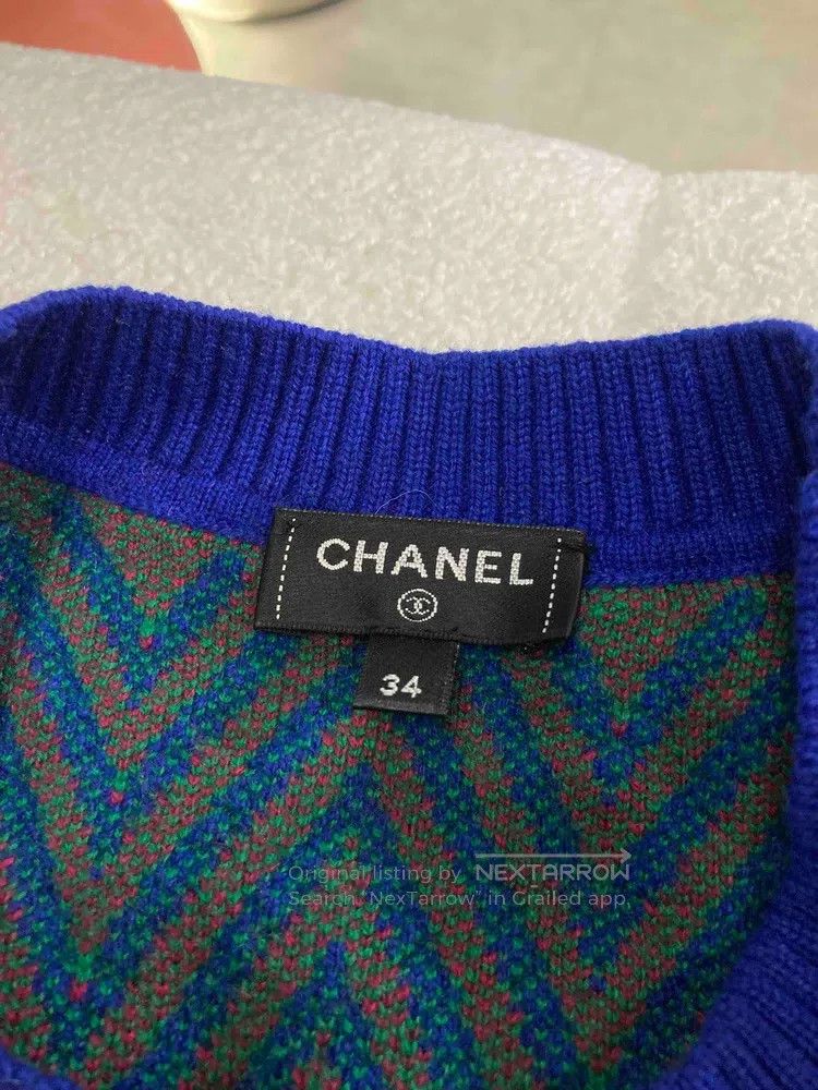 Chanel Chanel Purple-red wavy cc dress Size XXS / US 00 / IT 34 - 6 Thumbnail