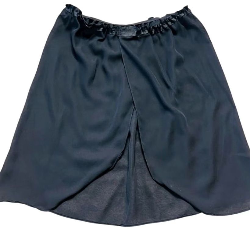 Vintage VINTAGE Womens Black Sheer Slip Skirt Midi Size M Size 32" / US 10 / IT 46 - 2 Thumbnail