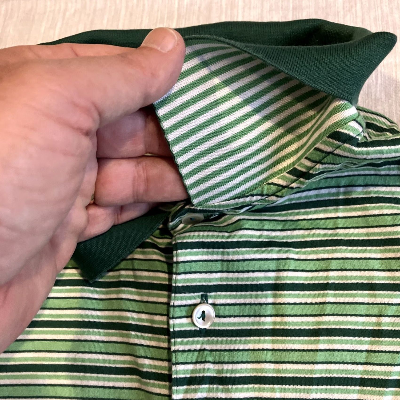 Peter Millar Peter Millar Green Stripe Golf Polo Large Hawaii The Experience at Koele Men Size US L / EU 52-54 / 3 - 4 Thumbnail