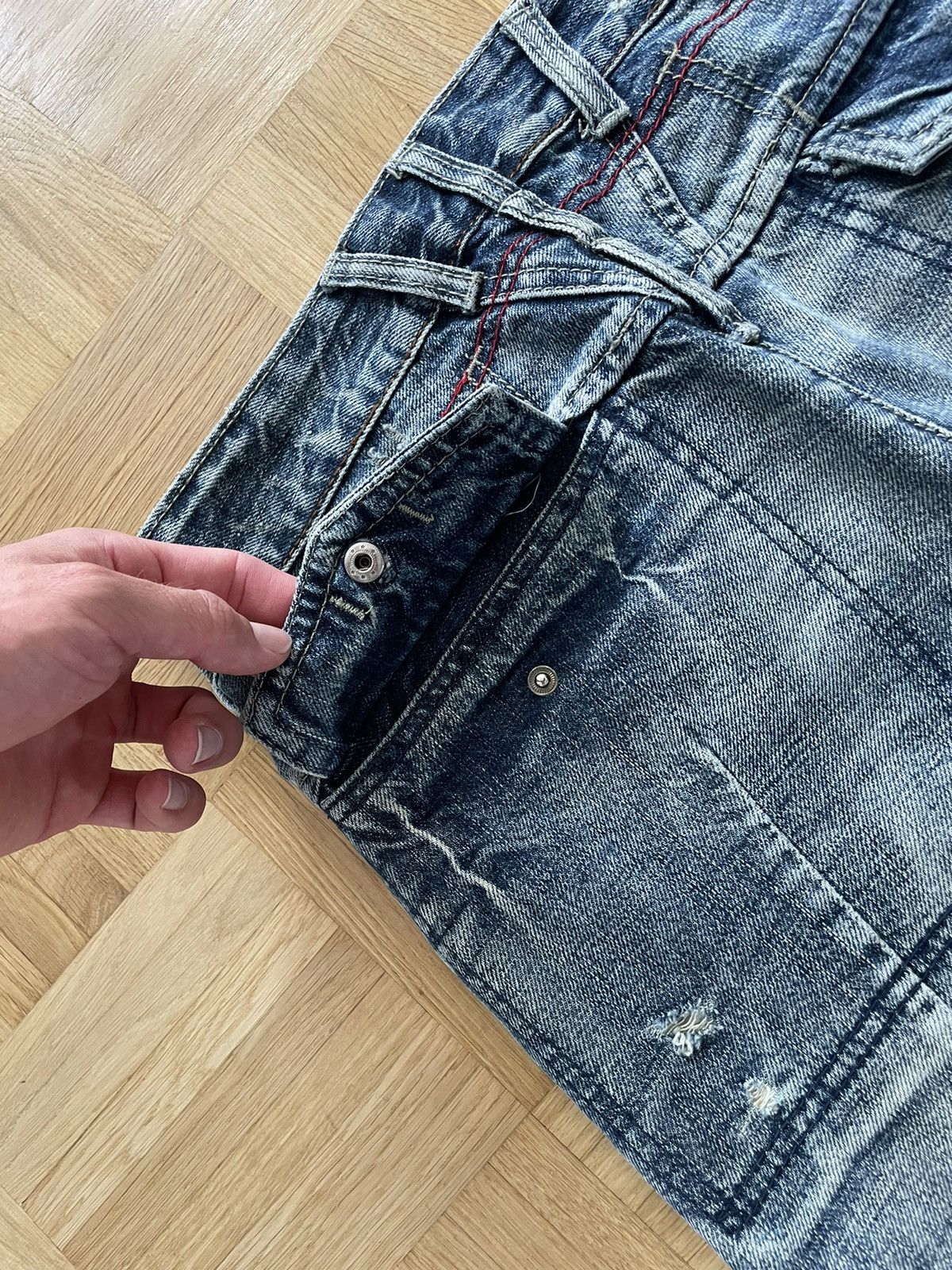 Japanese Brand Bleached double pocket denim Size US 30 / EU 46 - 4 Thumbnail