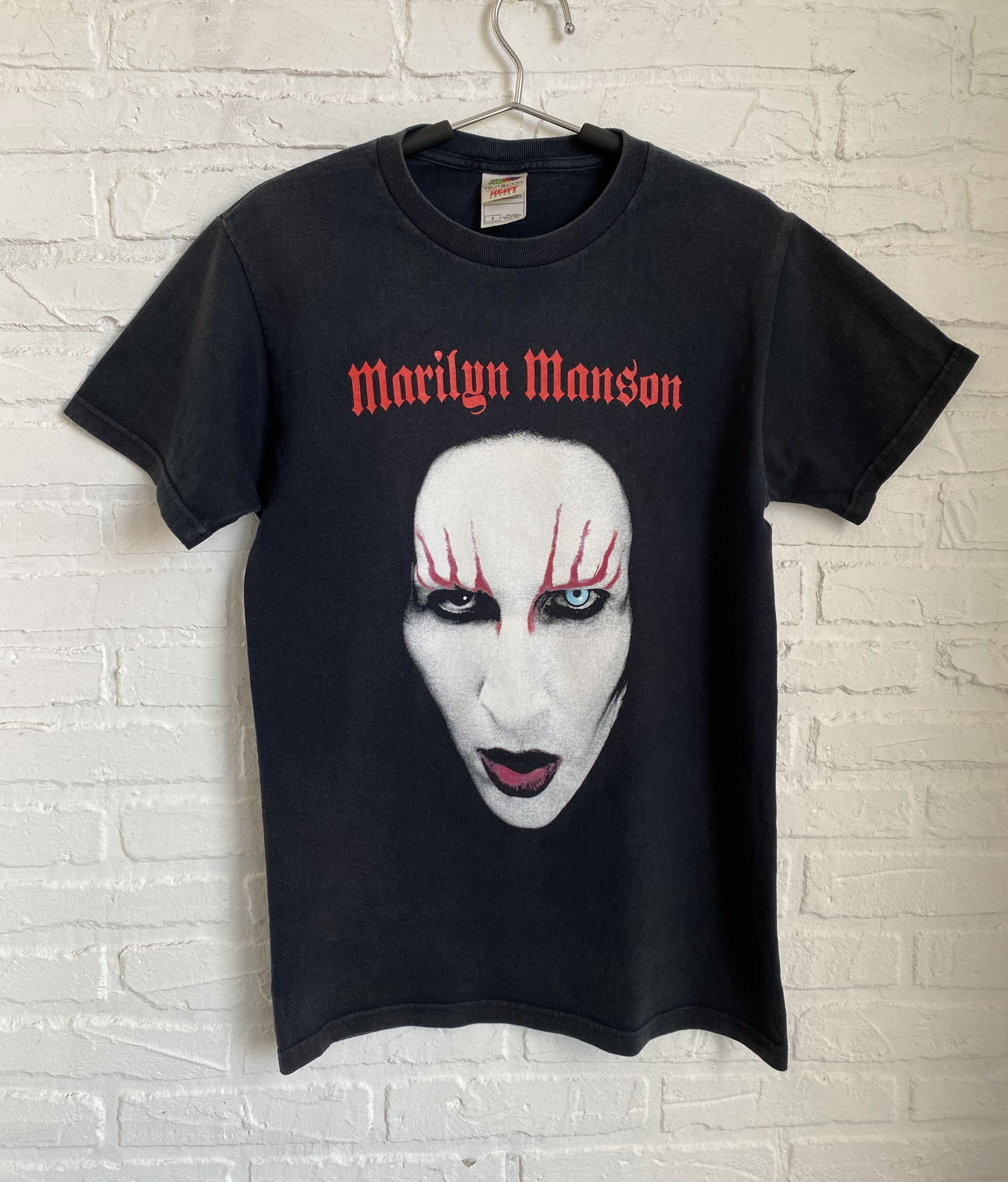 Band Tees × Vintage Vintage 2000 Marilyn Manson holy wood face t-shirt Size US S / EU 44-46 / 1 - 1 Thumbnail