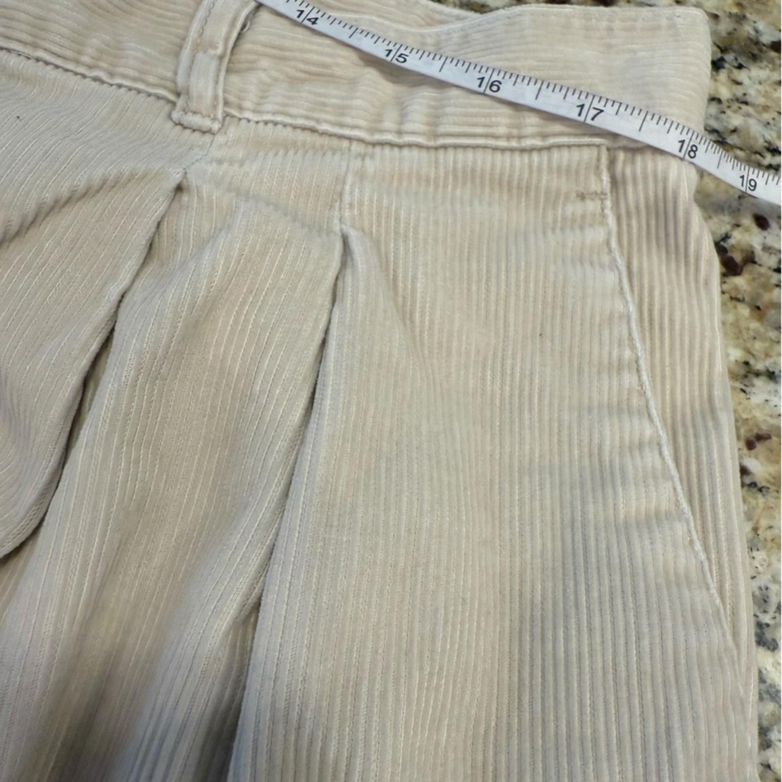 L.L. Bean L.L.Bean tan pleated corduroy cuffed pants SZ 20 Tall Size 30" / US 8 / IT 44 - 6 Thumbnail