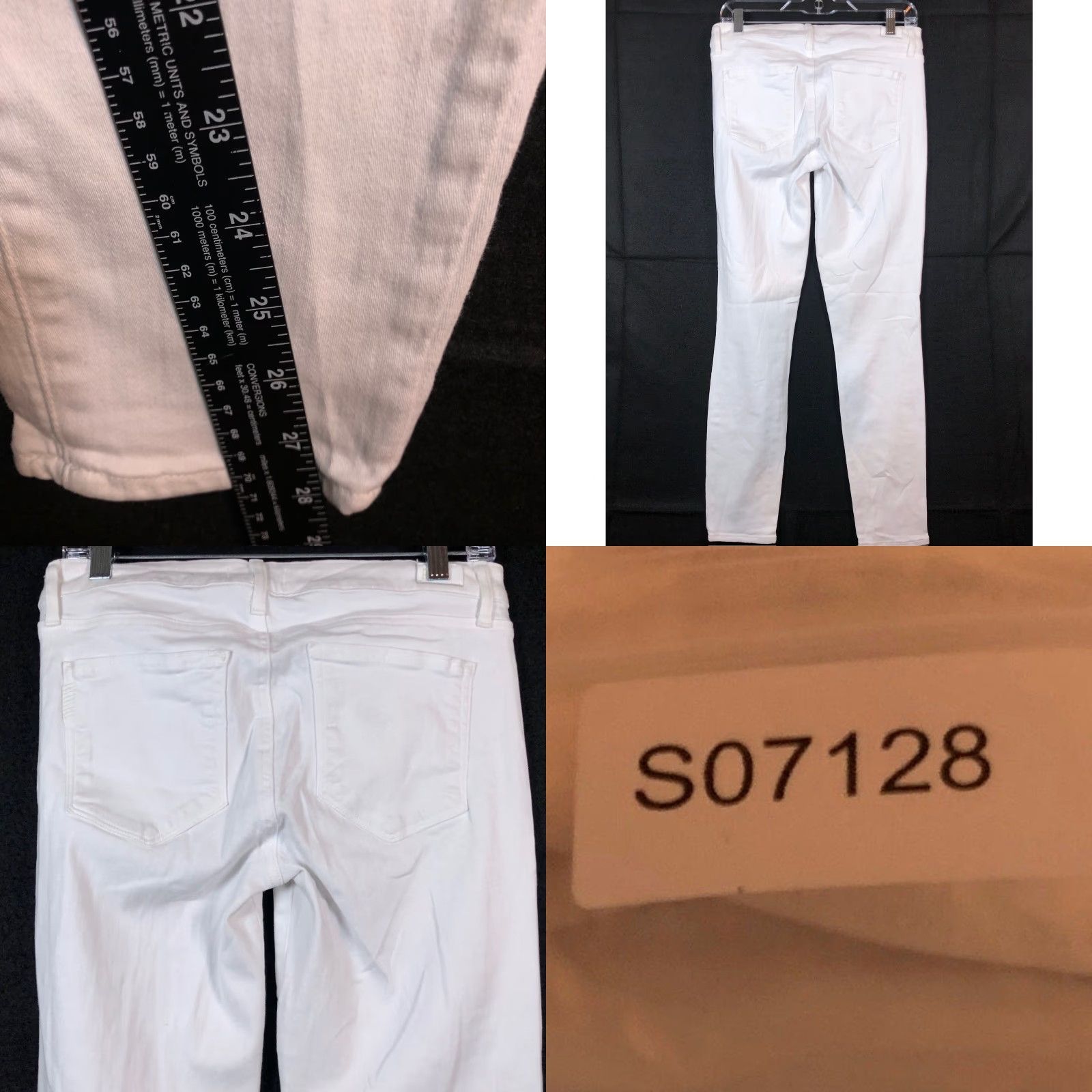 Paige VINTAGE Paige Womens Jeans White Denim Verdugo Ankle Mid Rise Stretch 30 Size 30" / US 8 / IT 44 - 8 Thumbnail
