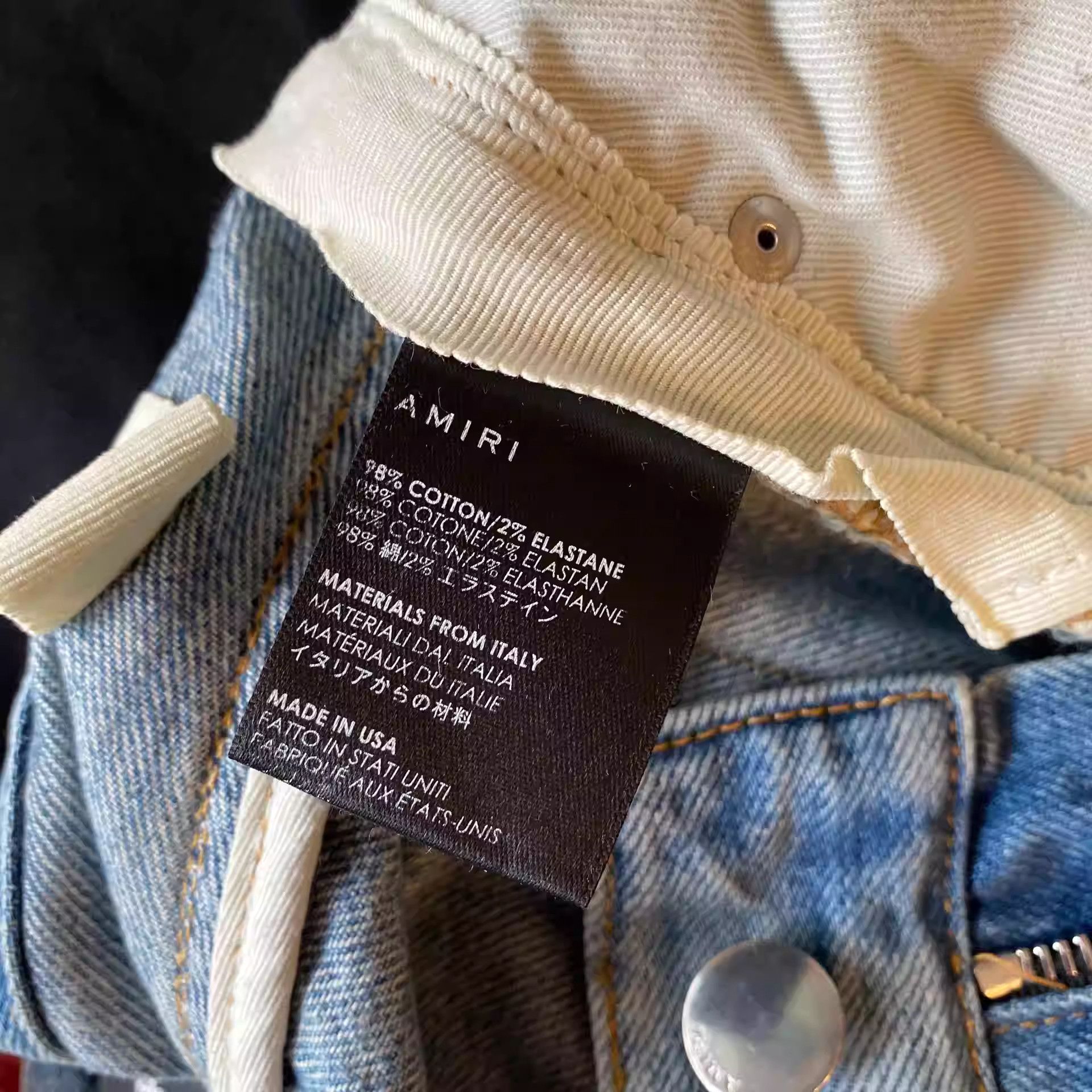 Amiri tiger-print zebra denim shorts