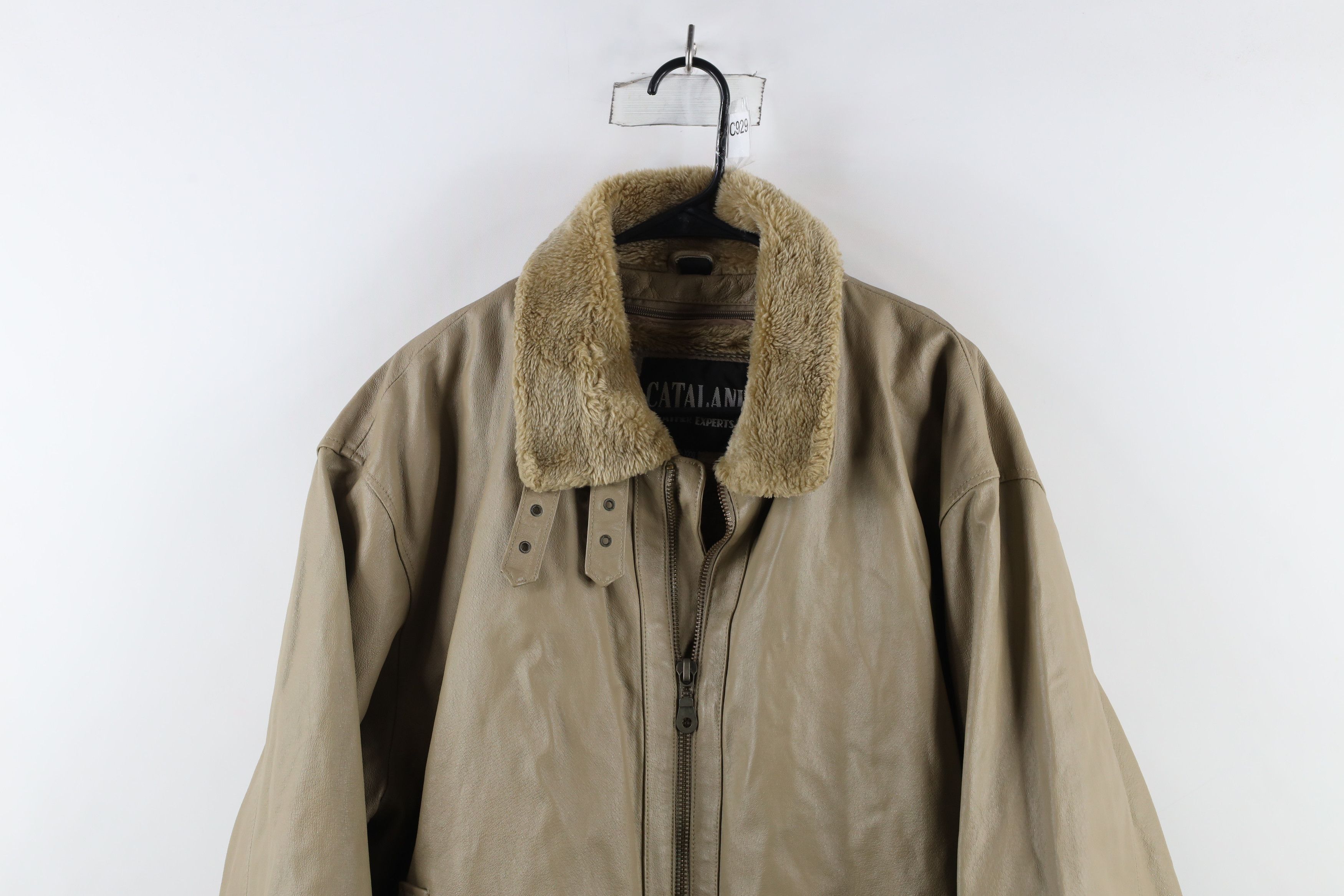Vintage Vintage 90s Streetwear Leather B-3 Bomber Flight Jacket Size US XXL / EU 58 / 5 - 2 Thumbnail