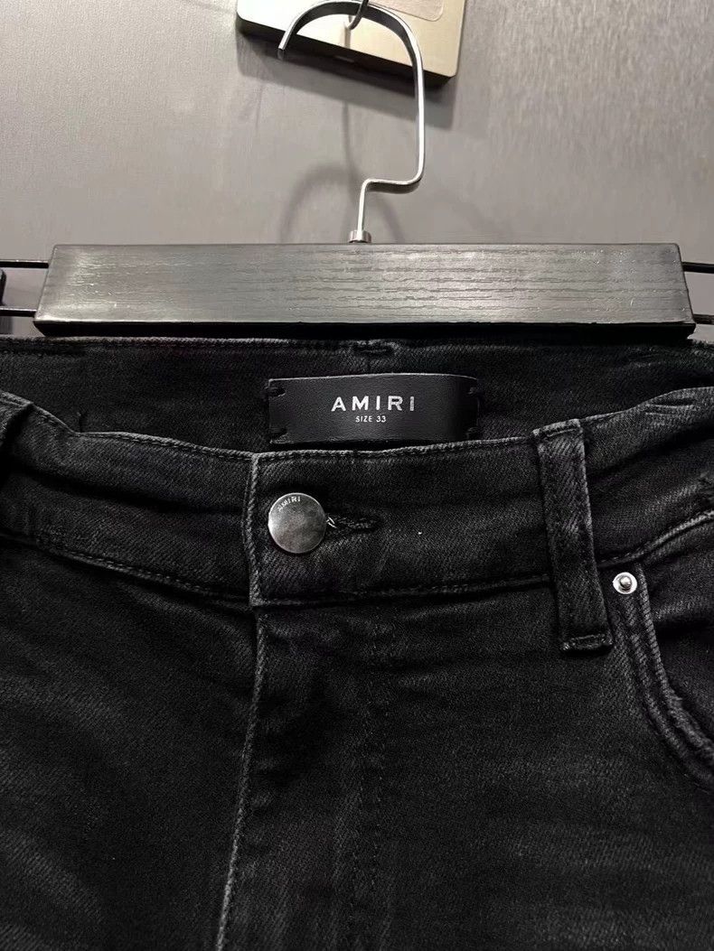 Amiri Amiri Washed Grey Destroyed Jeans Size US 33 - 3 Thumbnail