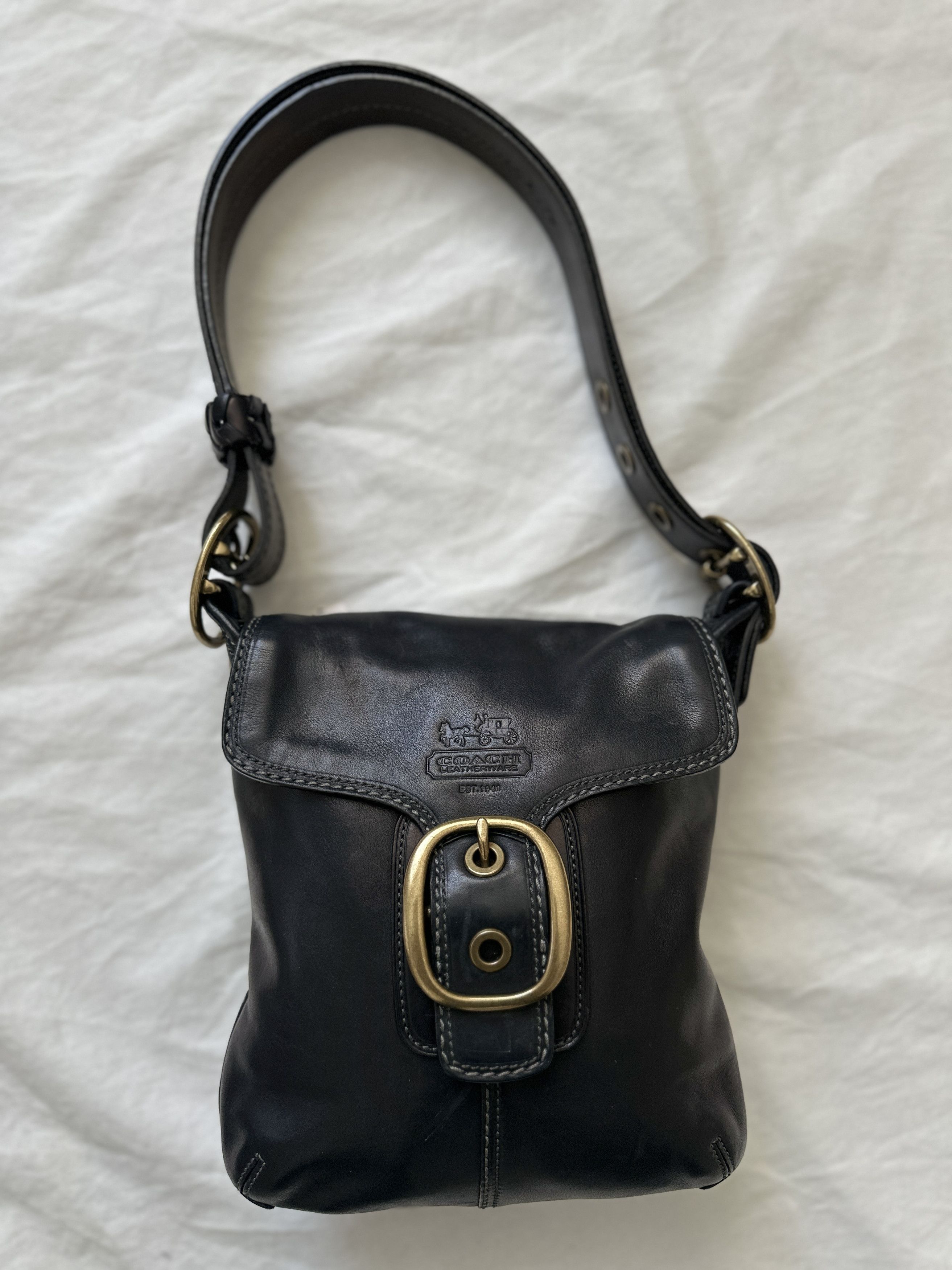 Coach COACH BLACK LEATHER FRONT BUCKLE Size ONE SIZE - 5 Thumbnail
