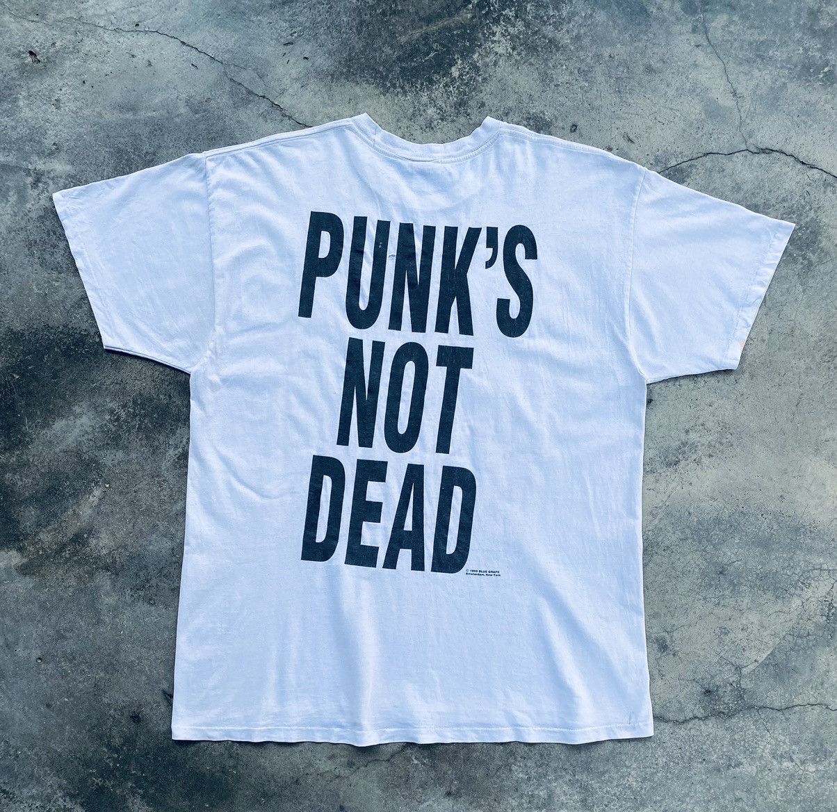 Vintage Vintage 90s Anarchy Punks Not Dead Thrashed Band Tees Size US XL / EU 56 / 4 - 2 Thumbnail