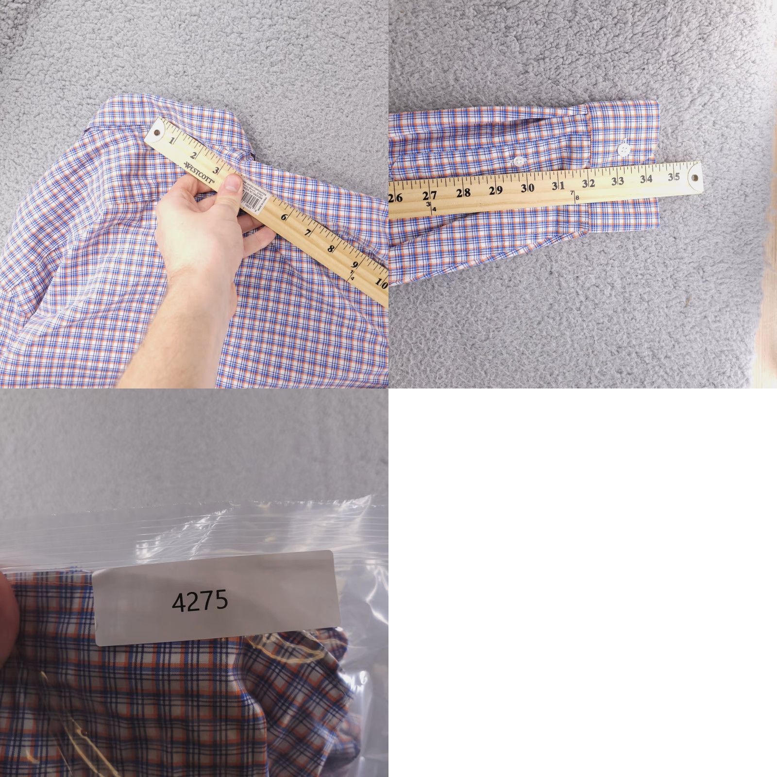 Old Navy VINTAGE Old Navy Shirt Mens Large Check Slim Fit Long Sleeve Button Signature Shirt Size US L / EU 52-54 / 3 - 8 Thumbnail