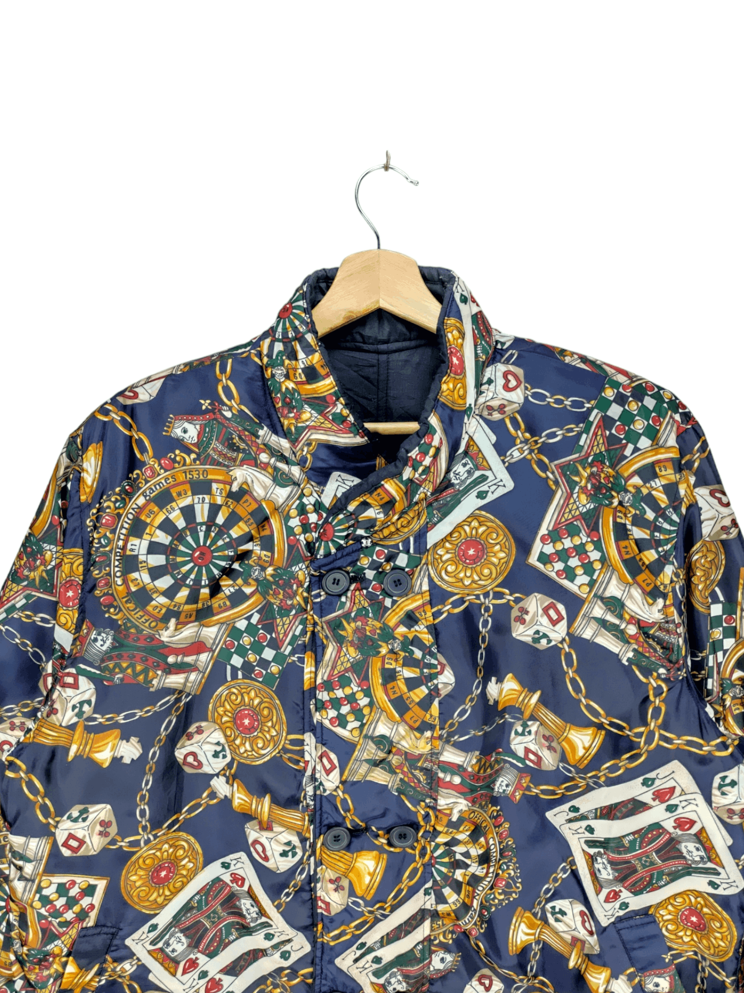 Japanese Brand Steals🔥Vintage Coat Jacket Gold Chain Cards by Sayerne Size M / US 6-8 / IT 42-44 - 6 Thumbnail