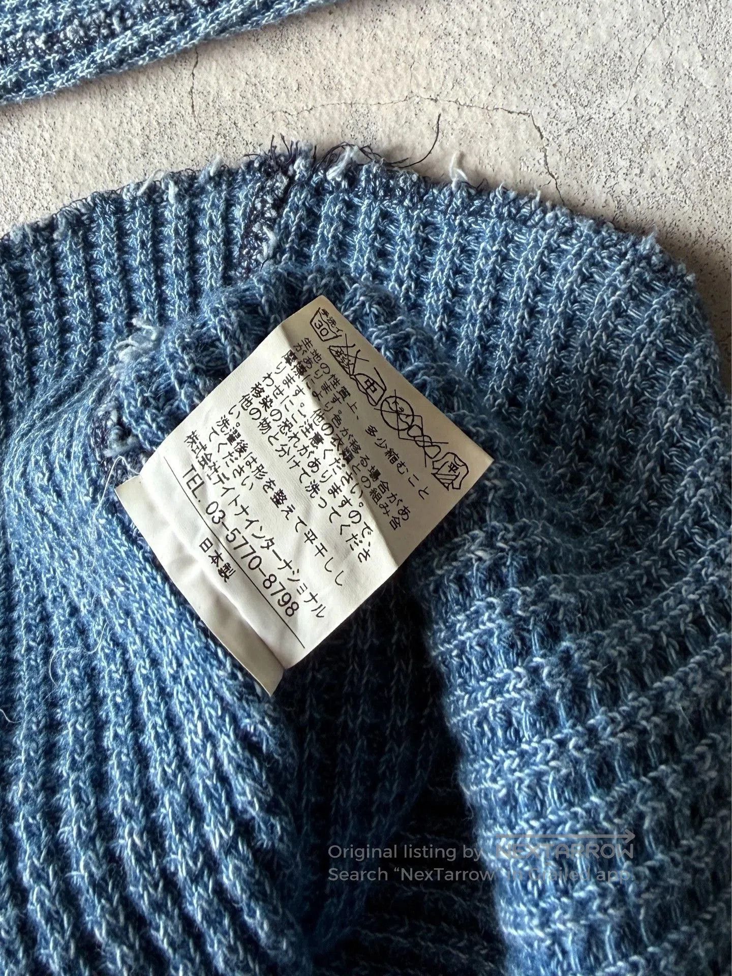 Vintage Vintage 90s Indigo Waffle. Size US L / EU 52-54 / 3 - 6 Thumbnail