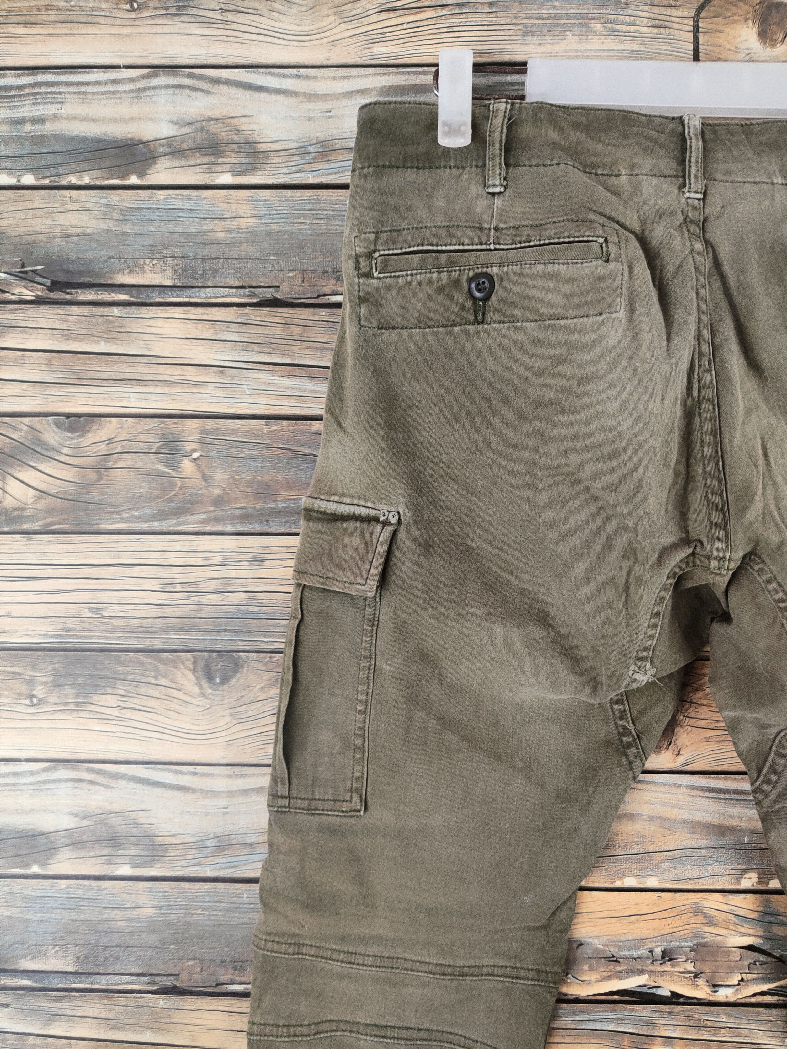 Japanese Brand DL Gladiator Olive Multipocket Cargo Pants #46-777 Size US 31 - 8 Thumbnail