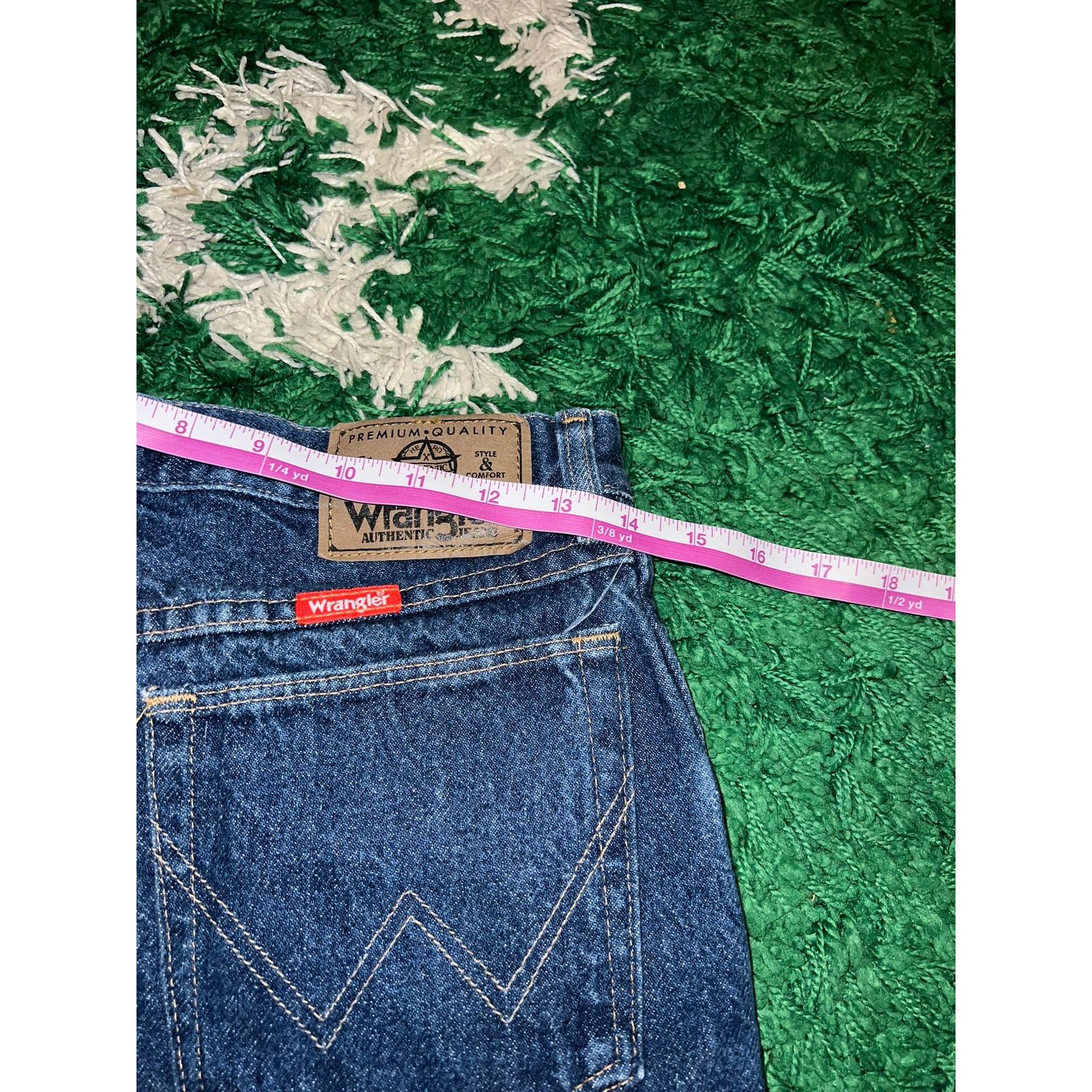 Wrangler Y2K Wrangler Denim Shorts Jorts Low Cut Blue 2000s 29 CUT Size 29" - 9 Thumbnail