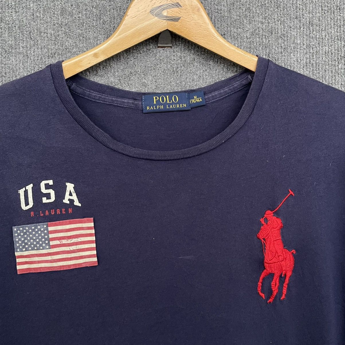 Polo Ralph Lauren Polo RL Big Pony USA Flag T Shirt Size US M / EU 48-50 / 2 - 2 Thumbnail