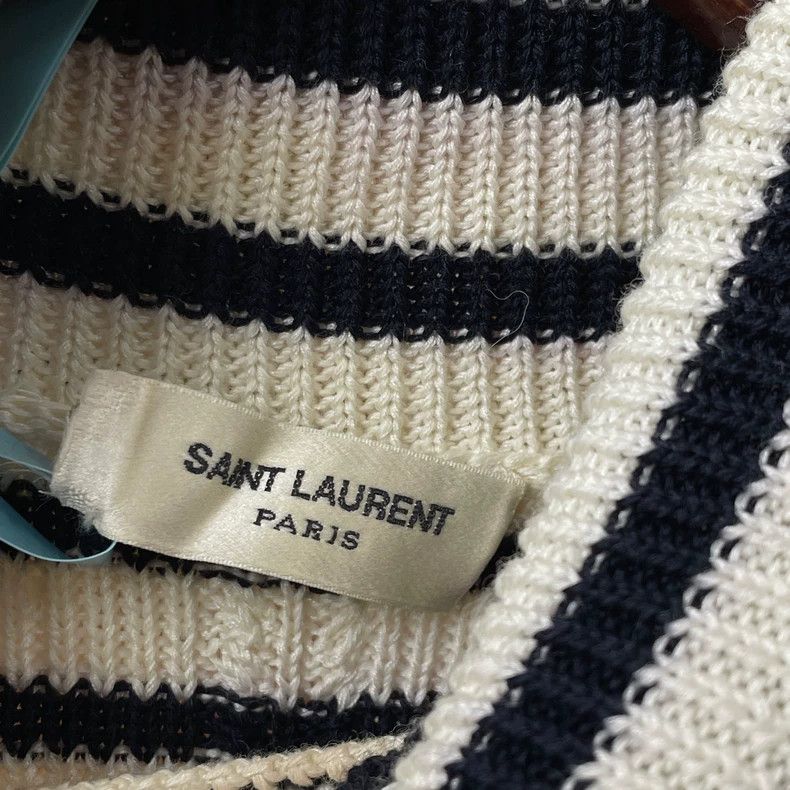 Saint Laurent Paris Saint Laurent Paris Black and white striped turtleneck swea Size US S / EU 44-46 / 1 - 3 Thumbnail
