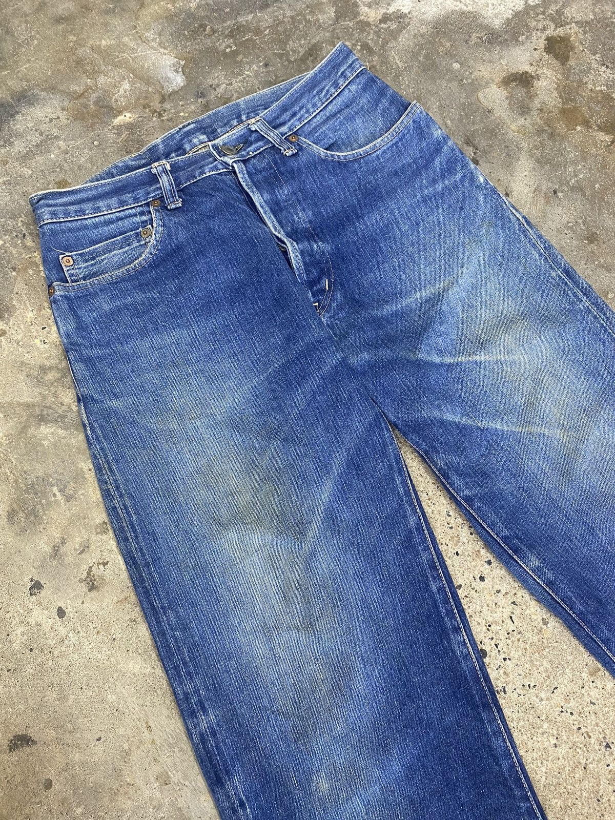 Japanese Brand × Vintage HR iron selvegde blue jeans wash japanese brand Size US 29 - 2 Thumbnail