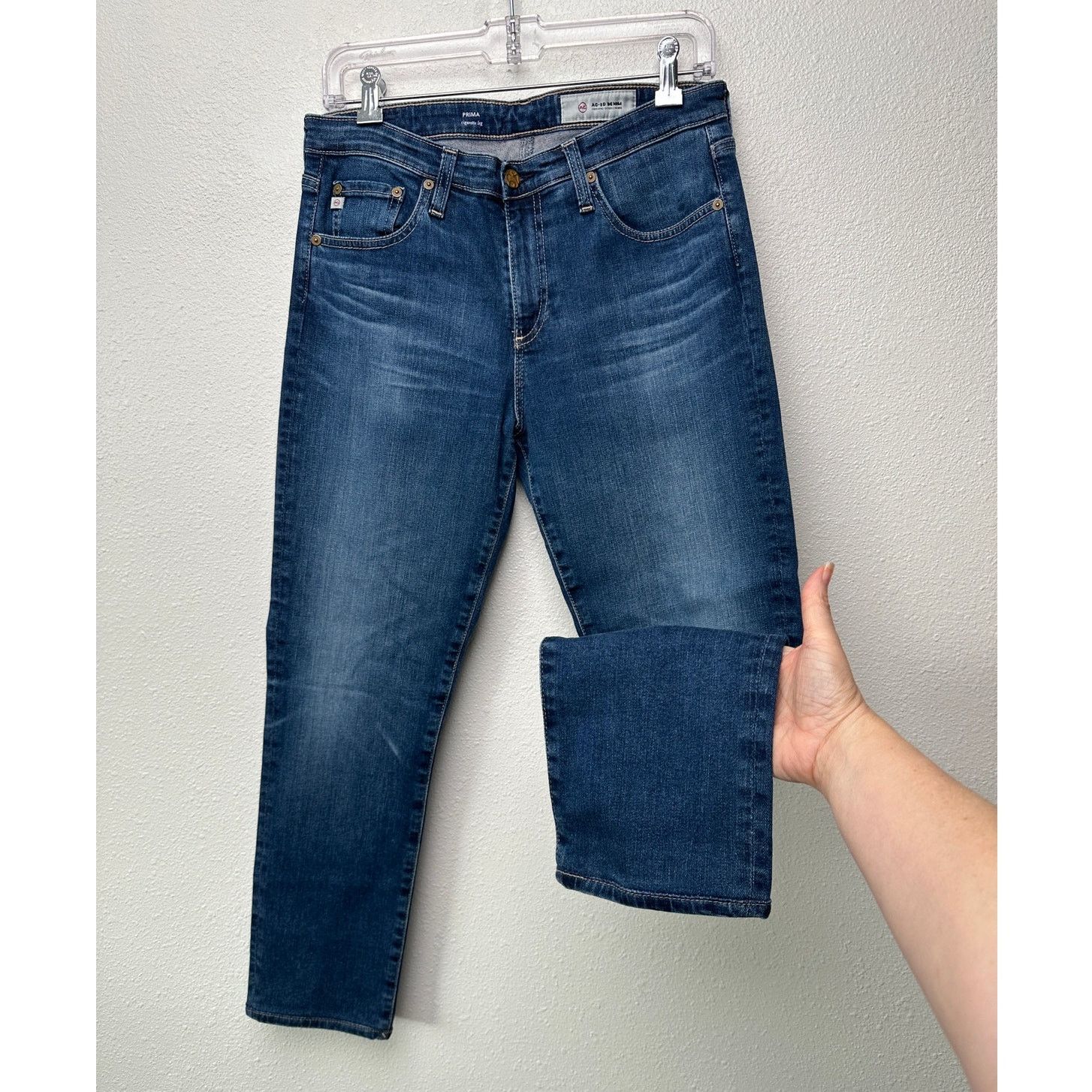 AG Adriano Goldschmied AG women’s Prima cigarette leg jeans medium wash US 29 Size 29" - 1 Thumbnail