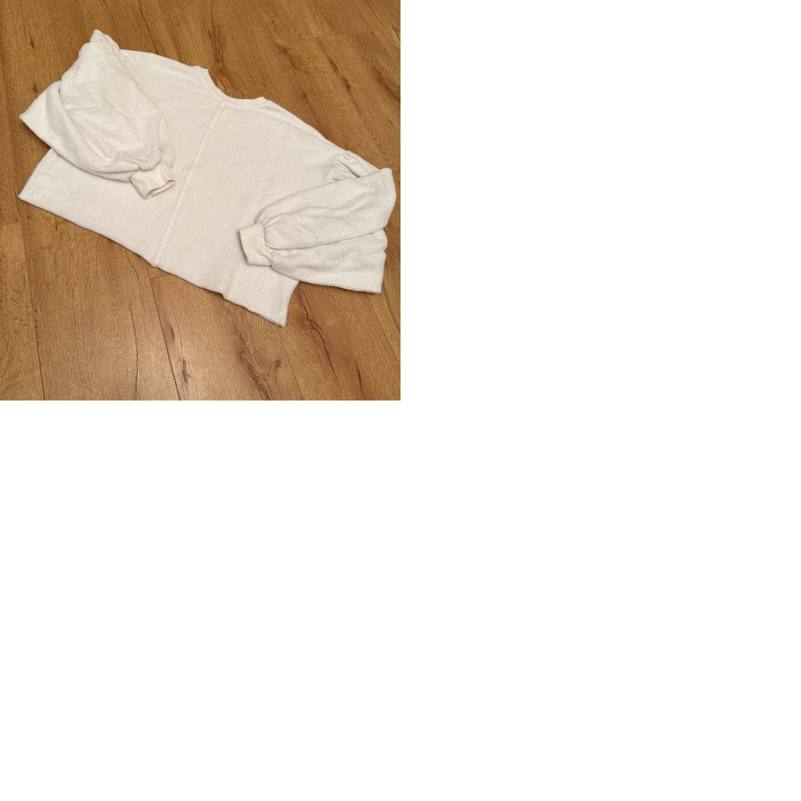 Free People Free People Sweater Women S White Round Neck Long Sleeve Pullover Cotton Blend French Terry Bohemian Crop Casual Size S / US 4 / IT 40 - 9 Thumbnail