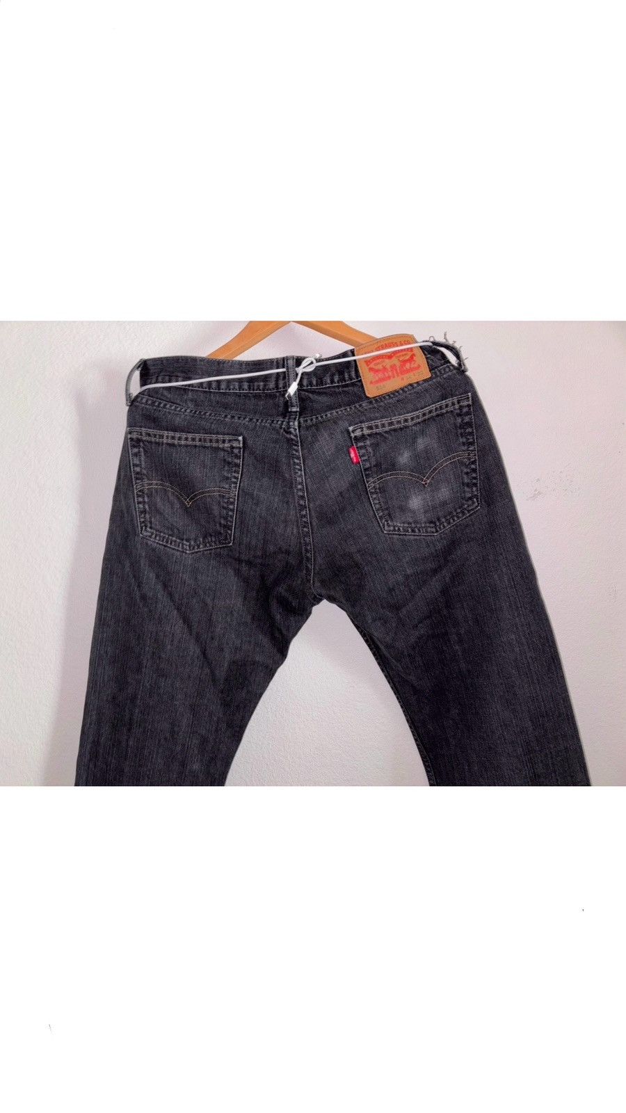 Levi's Mens Levis Black Jeans 34 X 30 Great Condition Raw Denim Size US 34 / EU 50 - 2 Thumbnail