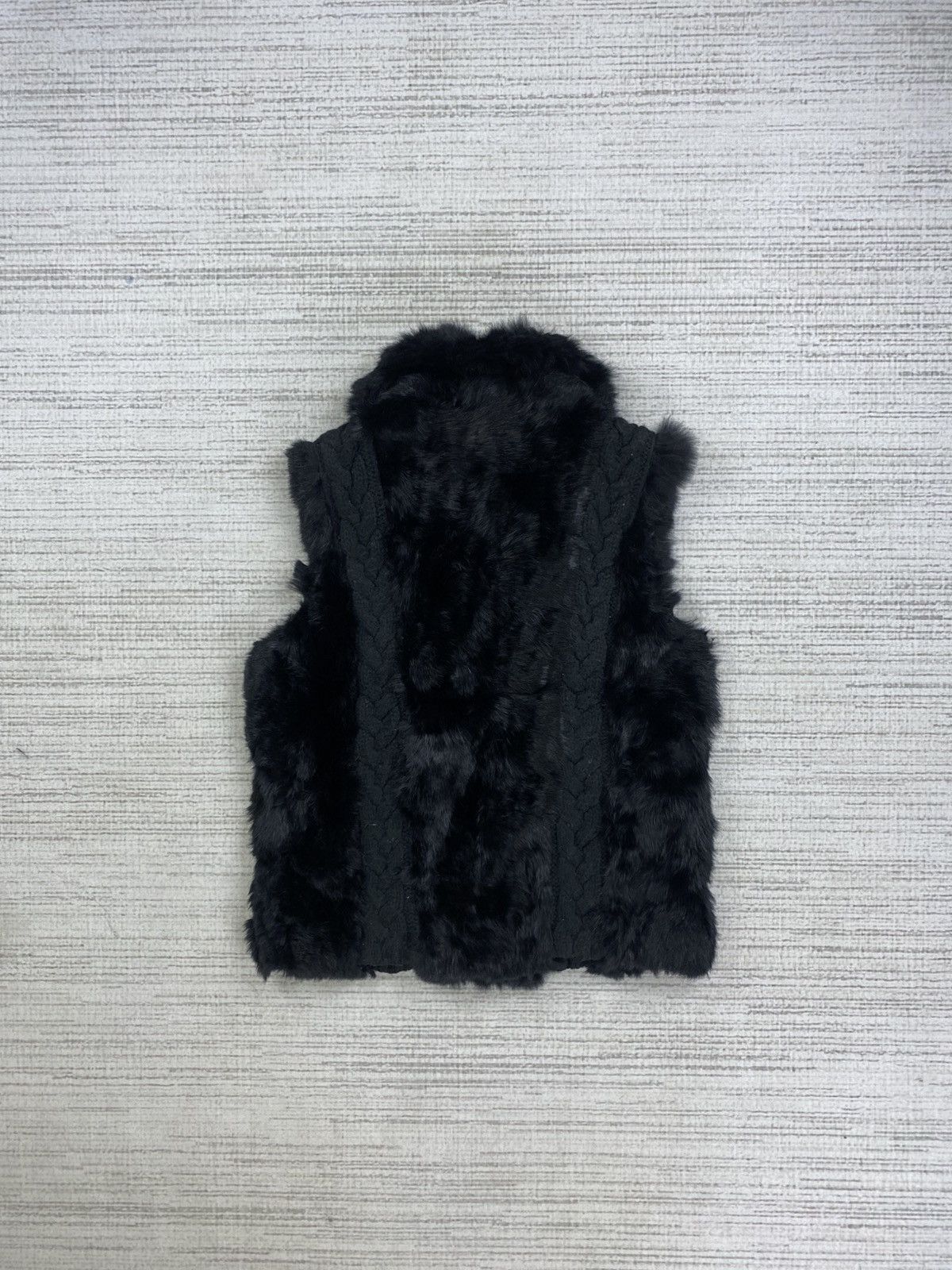 DAKS Vintage Daks London Rare Black Rabbit Fur Vest Size US S / EU 44-46 / 1 - 2 Thumbnail