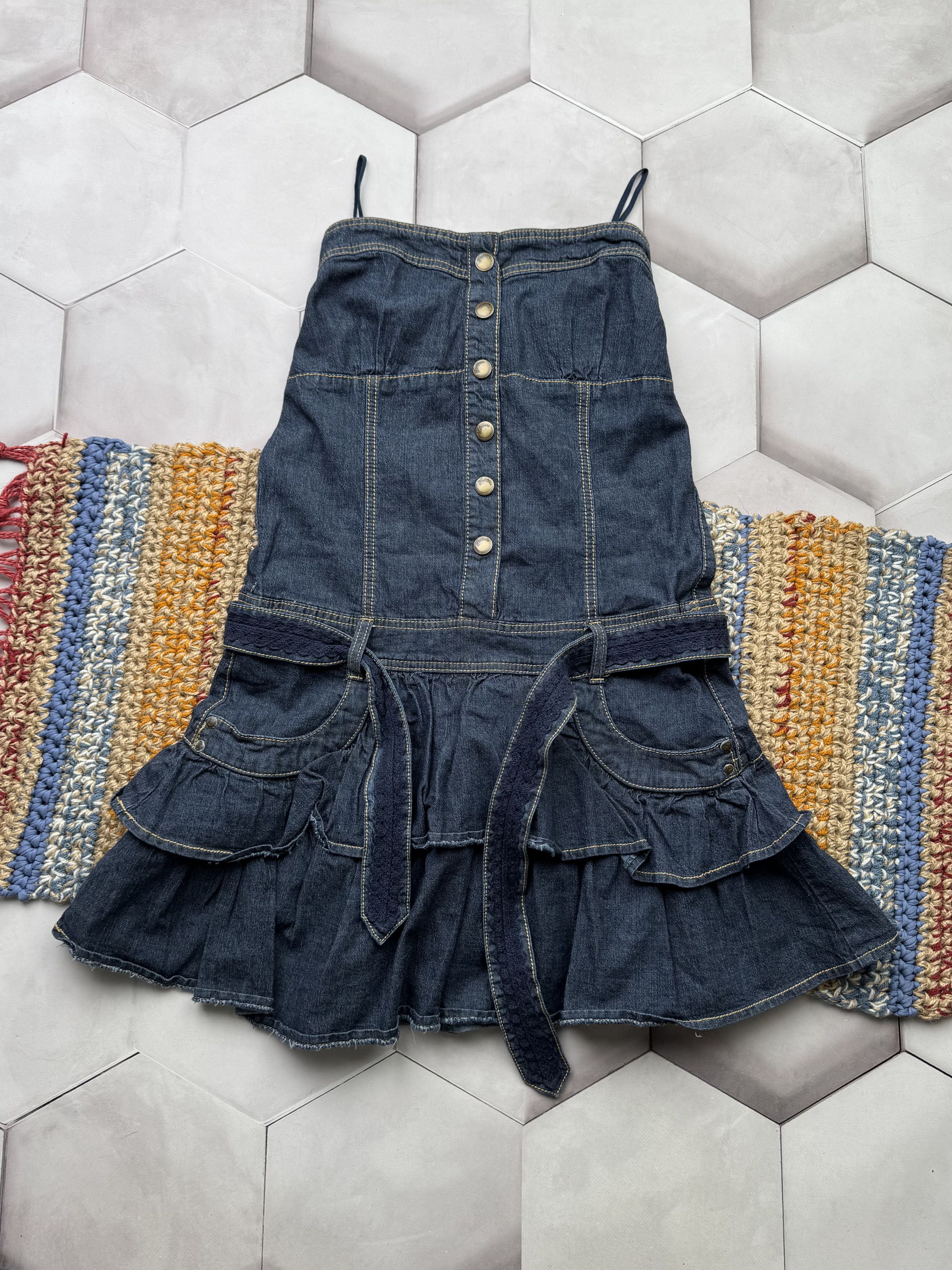 Vintage Vintage Mini Denim Dress Size S / US 4 / IT 40 - 1 Thumbnail