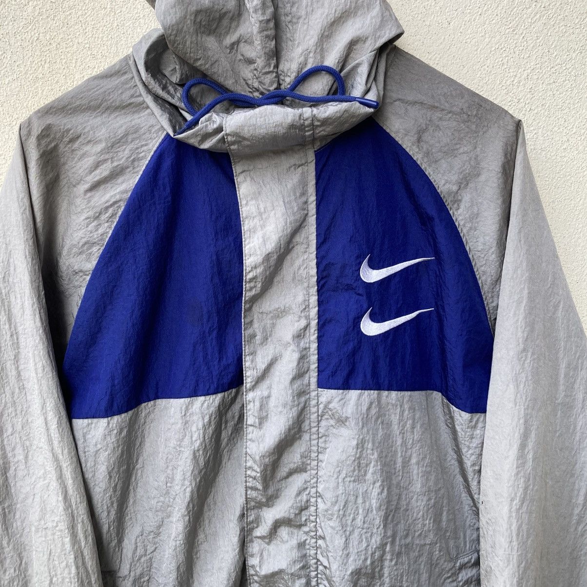 Nike Vintage Distressed 90s Nike Double Swoosh Light Jacket Size US XL / EU 56 / 4 - 2 Thumbnail