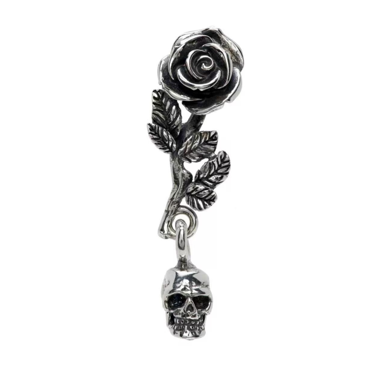 Emanuele Bicocchi Emanuele Bicocchi Dark Skull Rose Earrings Size ONE SIZE - 7 Thumbnail