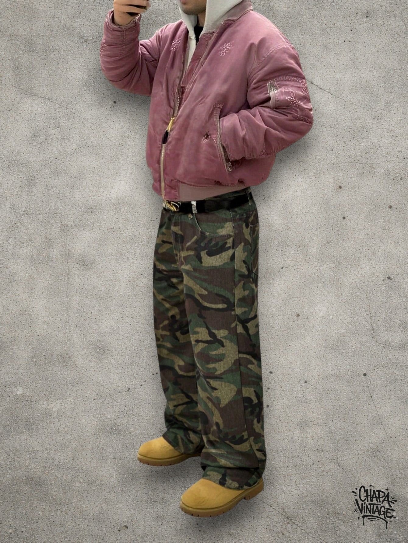 Japanese Brand Baggy cargo camo pants Size US 32 / EU 48 - 3 Thumbnail