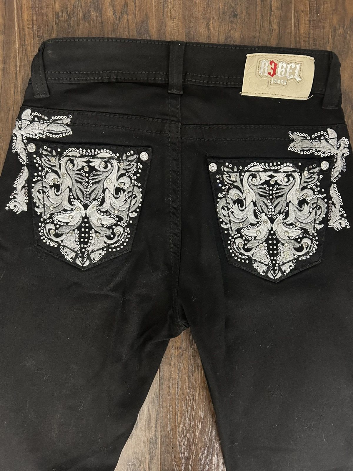 Other Embellished Rebel Bootcut Jeans Size 26" / US 2 / IT 38 - 5 Thumbnail