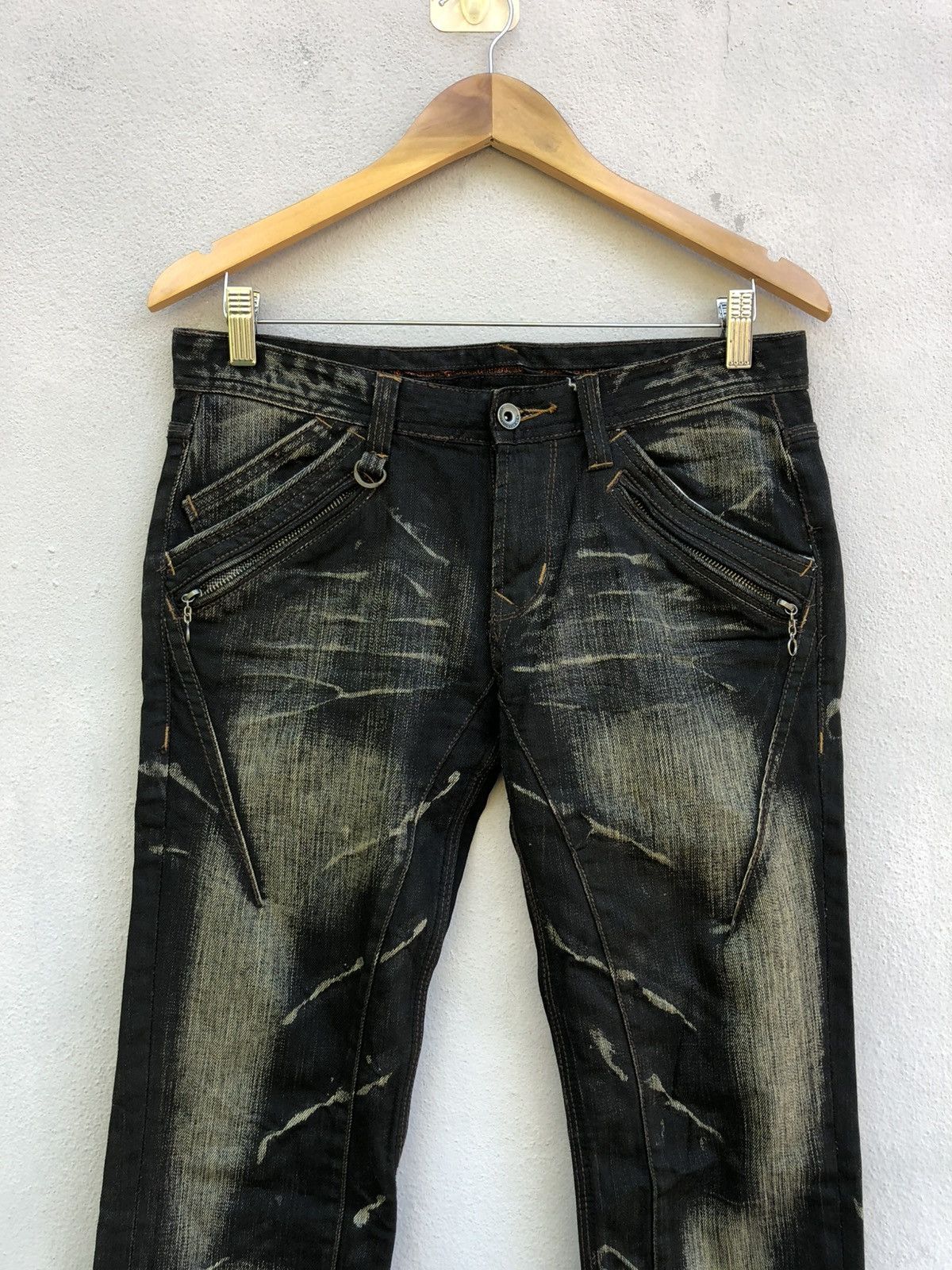 Nicole Club Nicole Club Flare Washed Biker Jeans Size US 28 / EU 44 - 5 Thumbnail