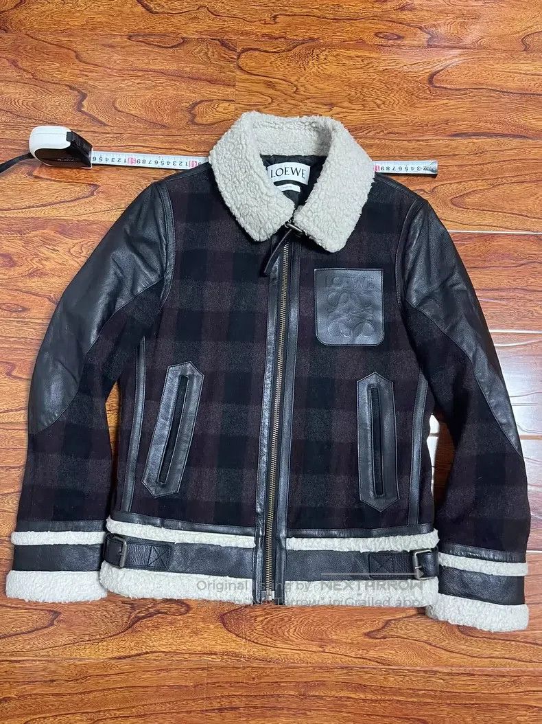 Loewe Loewe Men's Winter Coat, Wool, Cashmere and Leather Patchw Size US M / EU 48-50 / 2 - 2 Thumbnail