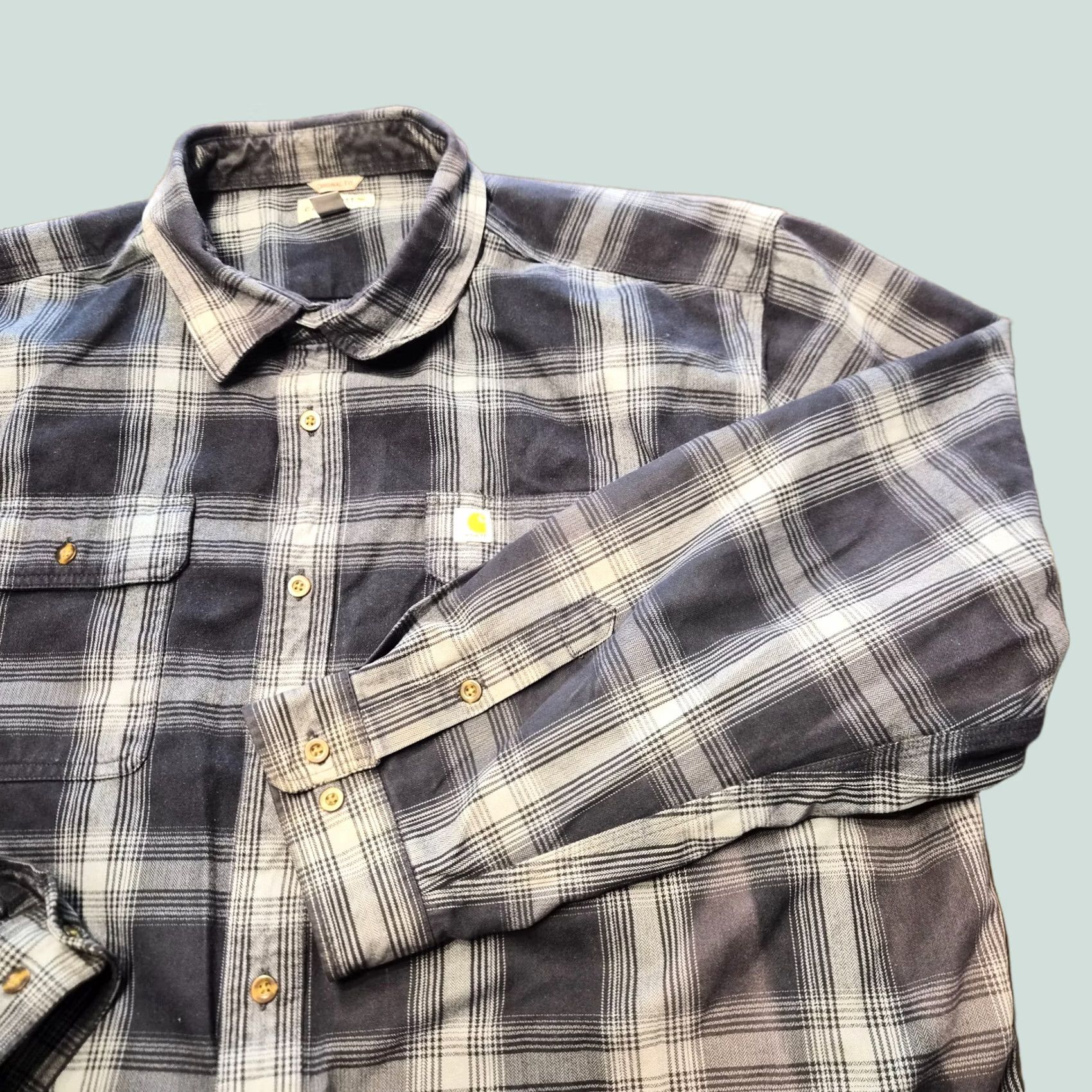 Carhartt Carhartt Mens Shirt Flannel Blue Plaid Button Down Long Sleeve Size 3XL G261 Size US XXL / EU 58 / 5 - 1 Thumbnail