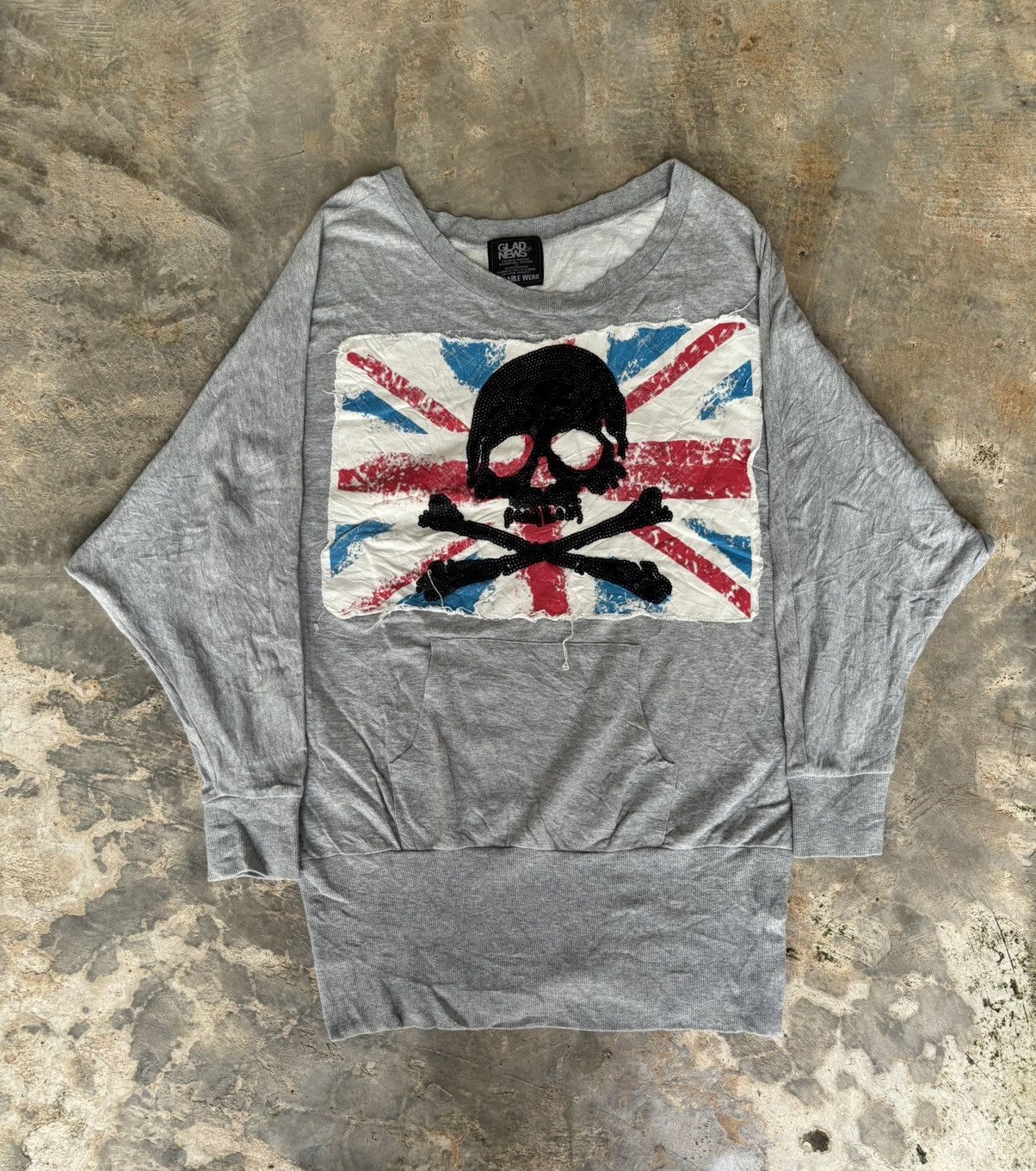 Hysteric Glamour Y2k Glad News Skull Over size Sweatshirt Size ONE SIZE - 1 Thumbnail