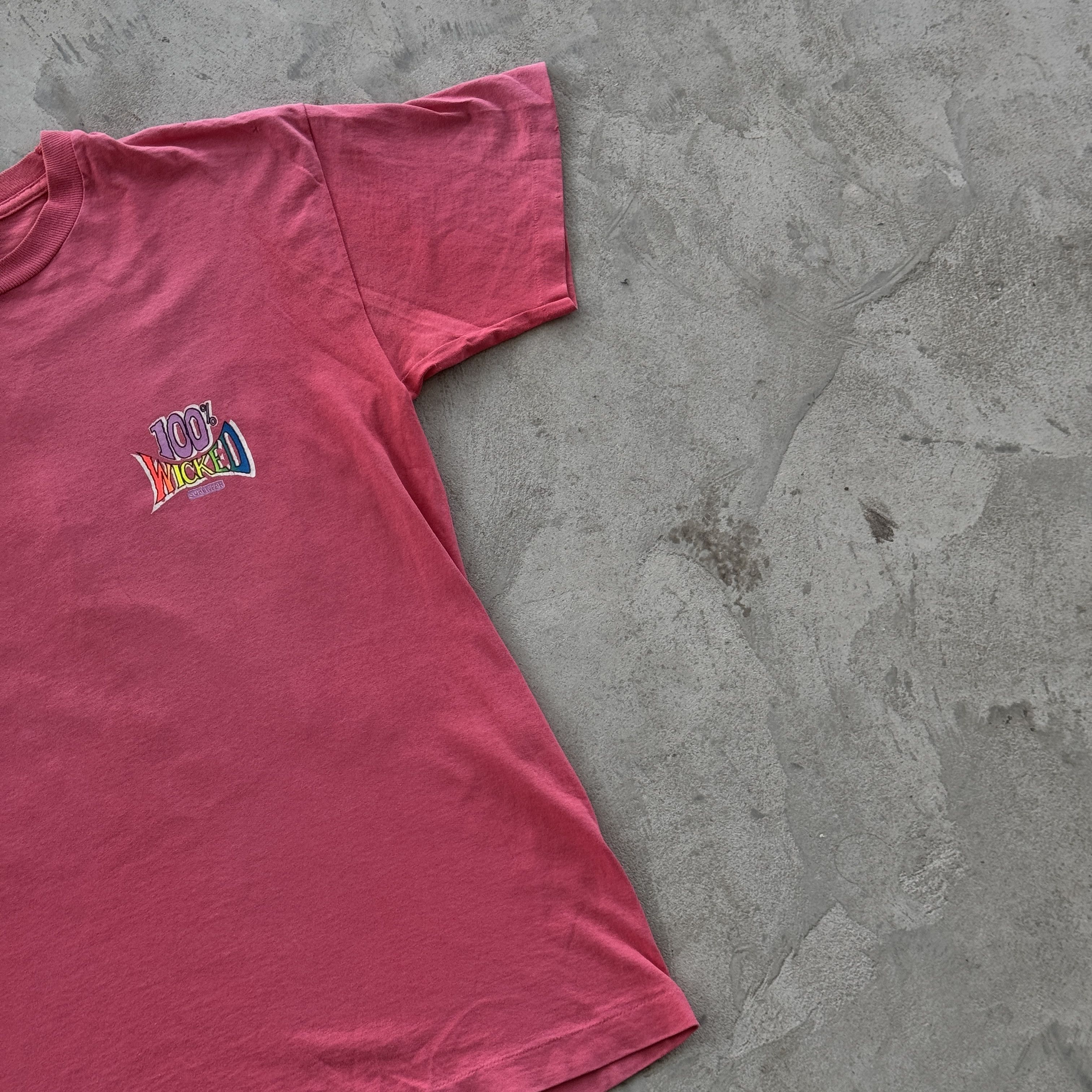 Vintage Vintage 90s 100% Wicked Surfwear Graphic Tee Size US L / EU 52-54 / 3 - 6 Thumbnail
