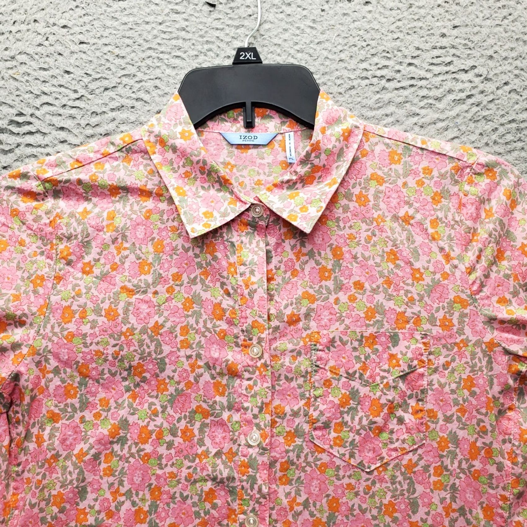 Izod IZOD Shirt Womens PL Multi Floral Long Sleeve Button Up Size L / US 10 / IT 46 - 5 Thumbnail