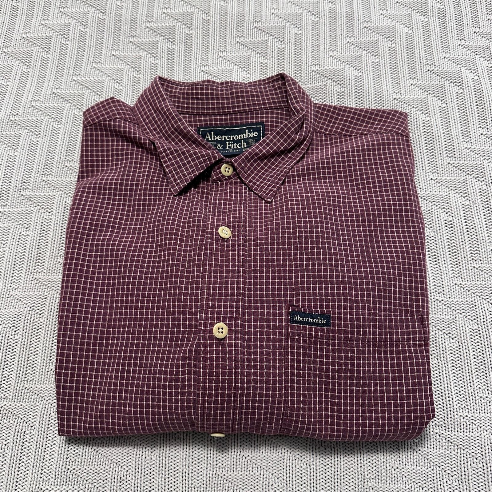 Abercrombie & Fitch Vintage Abercrombie & Fitch maroon fall plaid button down L Size US L / EU 52-54 / 3 - 1 Thumbnail
